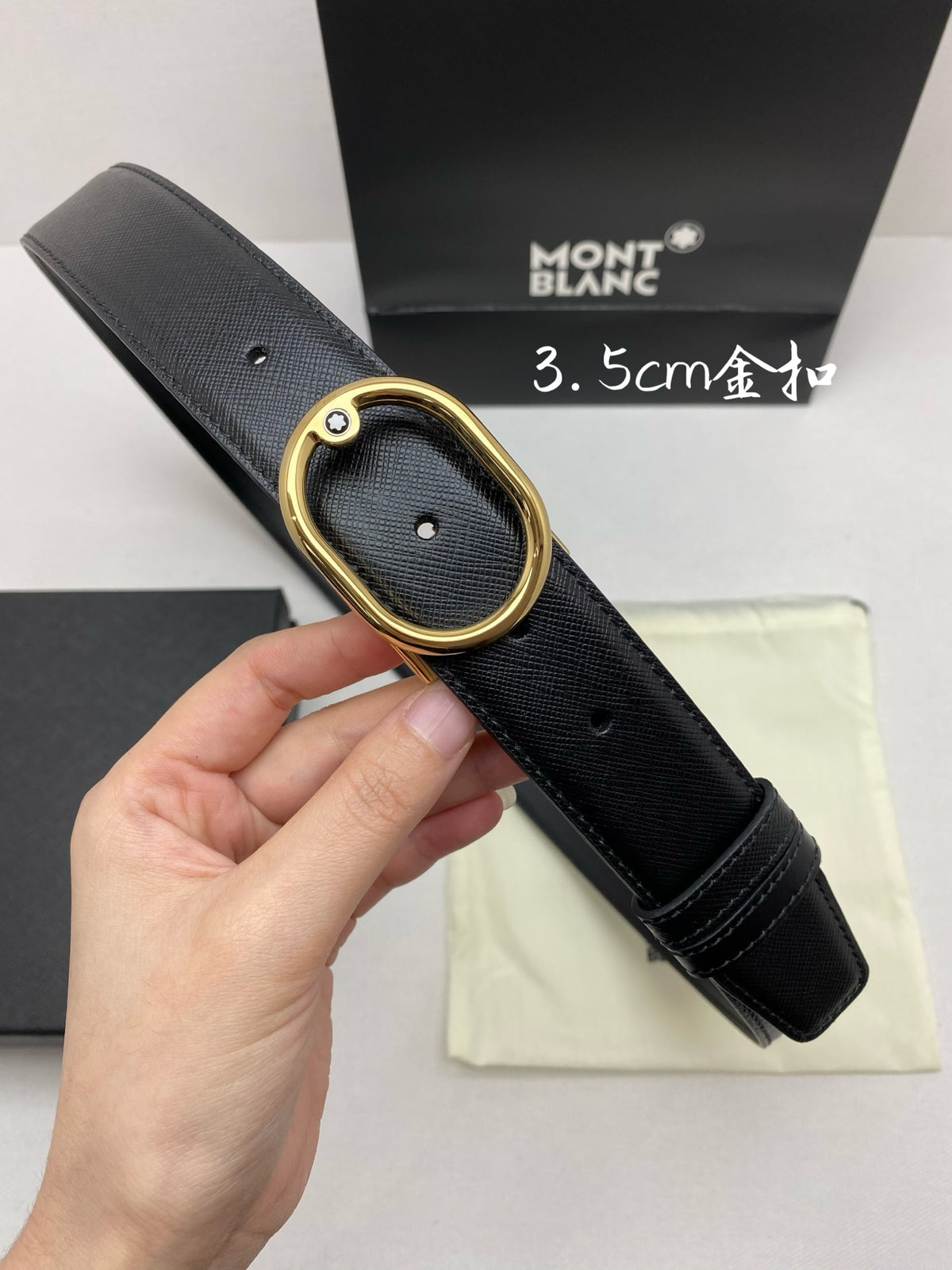 Ремінь Montblanc з шкіри — фото 1