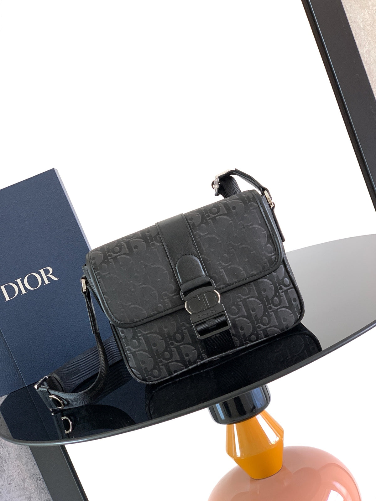 Сумка-месенджер Dior Trek з нейлону, чорна — фото 1
