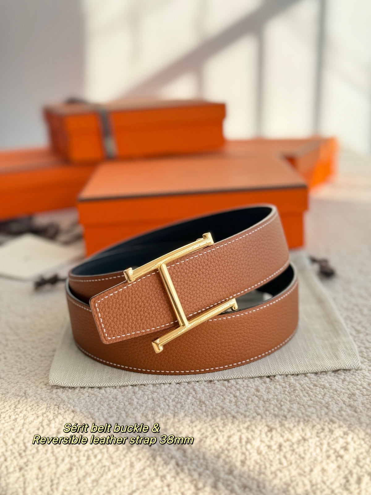Ремінь Hermès з шкіри Togo — фото 6