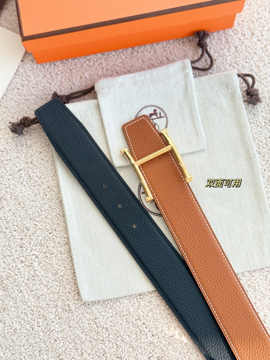Ремінь Hermès з шкіри Togo — фото 5