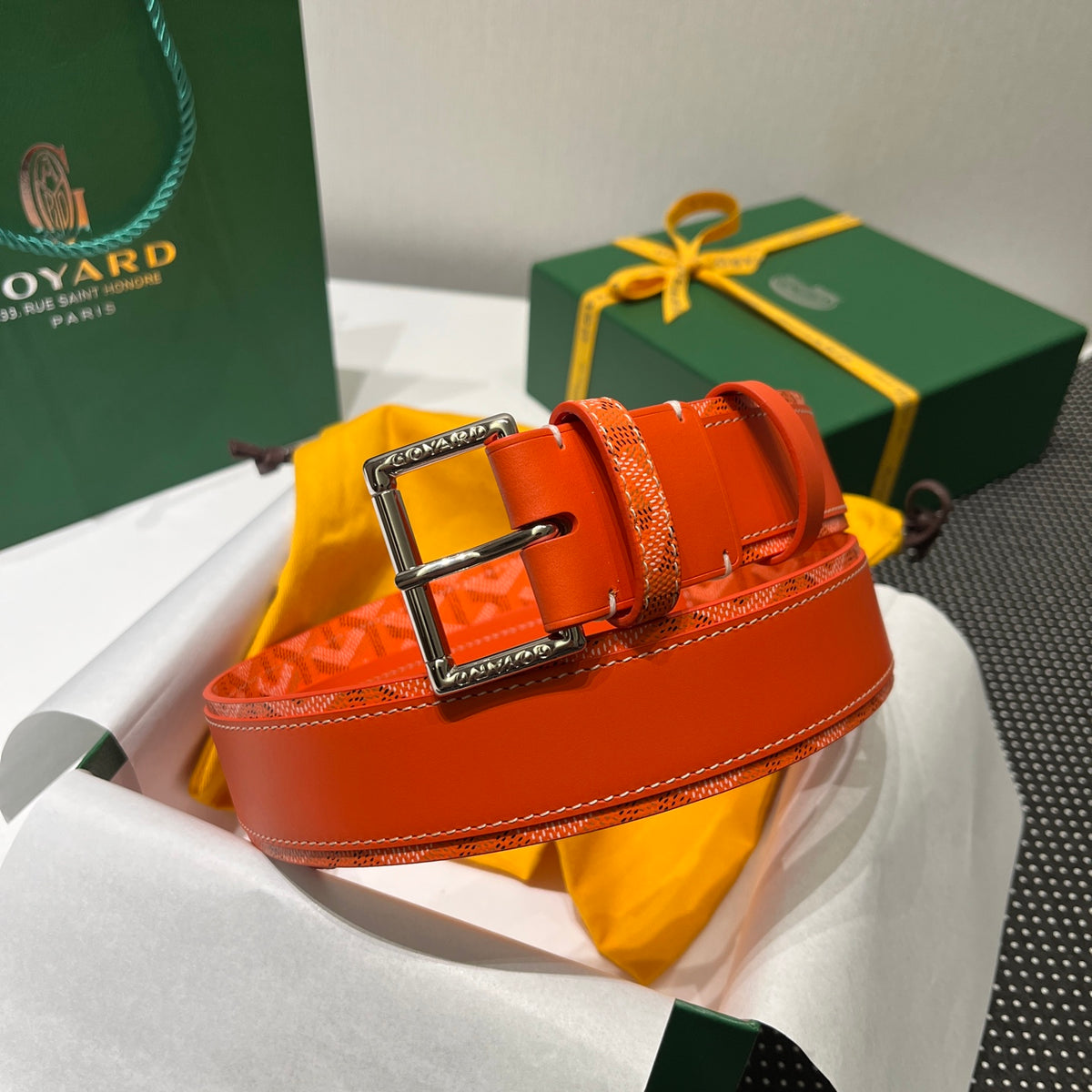 Ремінь Goyard з полотна та натуральної шкіри