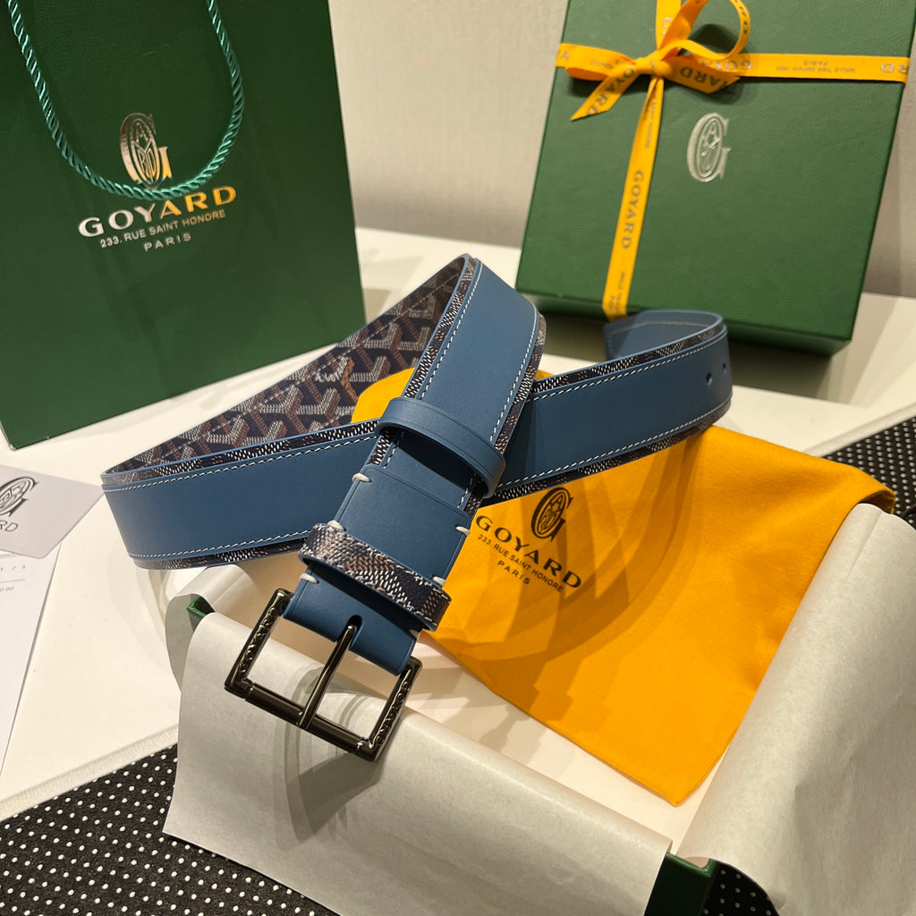 Ремінь Goyard з текстилю й натуральної шкіри — фото 4