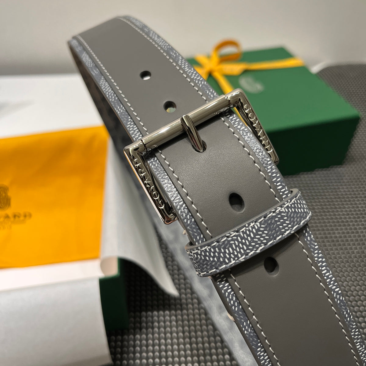 Ремінь Goyard з полотна та натуральної шкіри