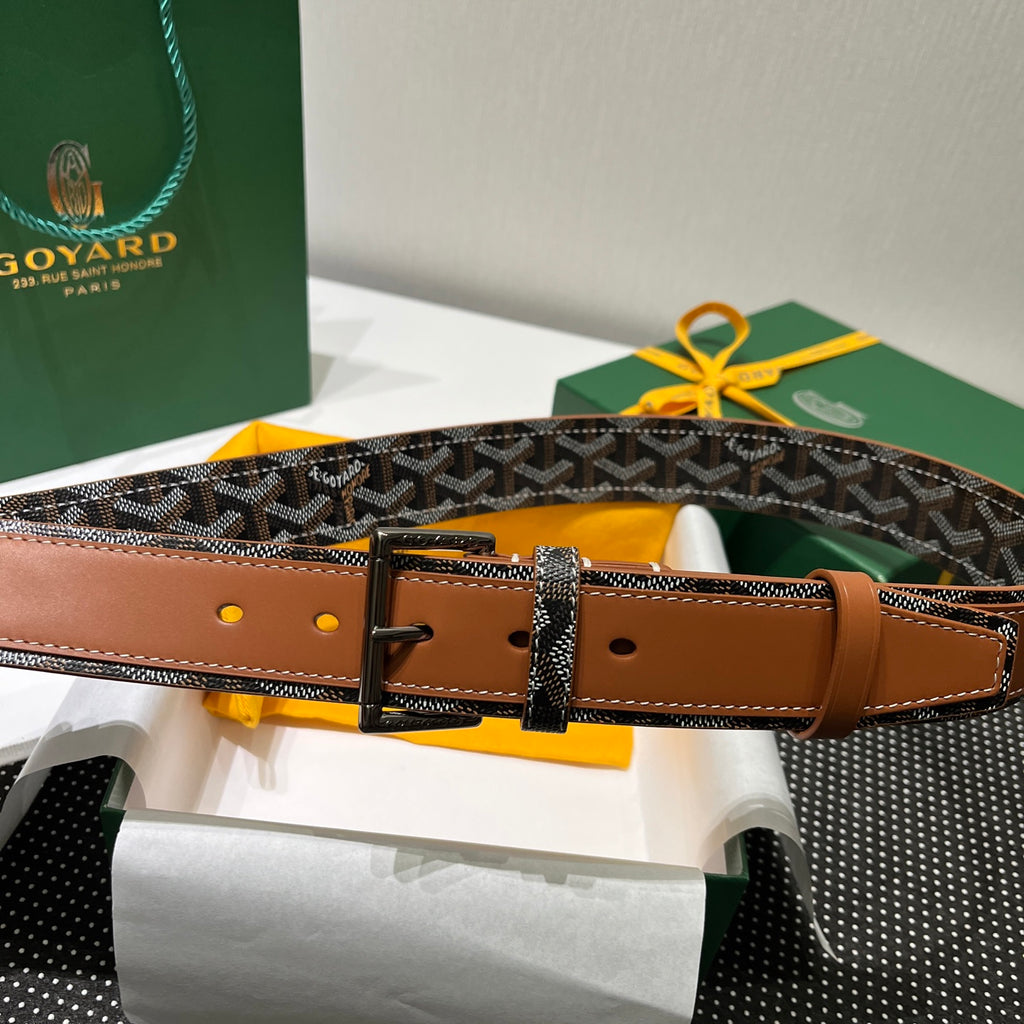 Ремінь Goyard з полотна та натуральної шкіри