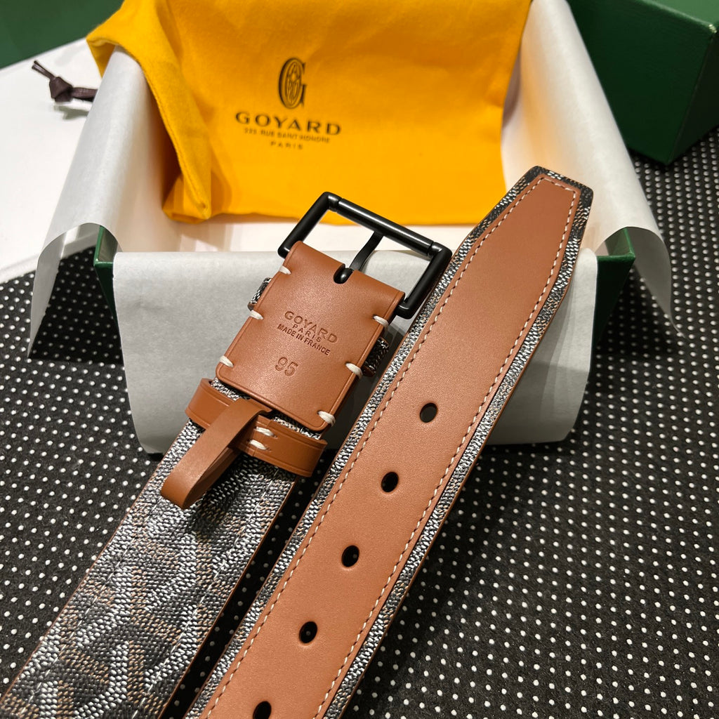 Ремінь Goyard з полотна та натуральної шкіри