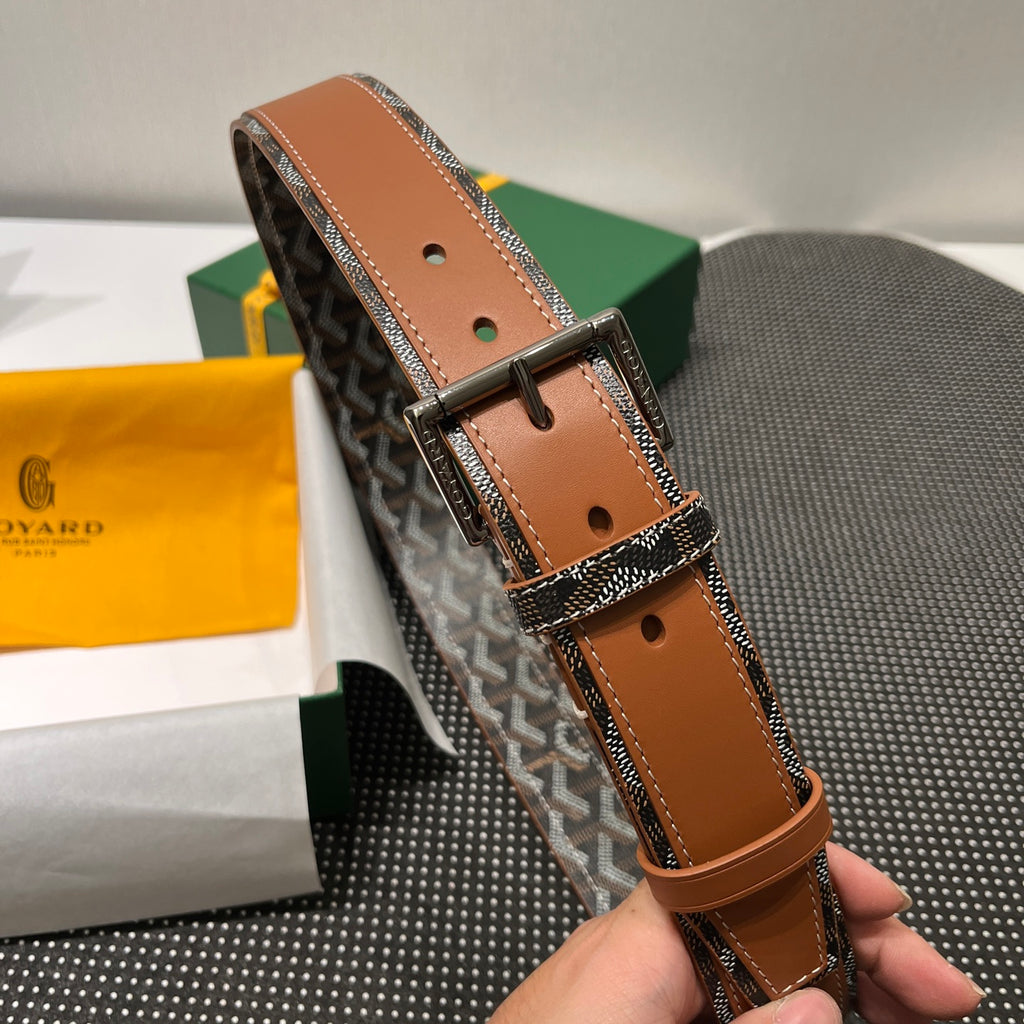 Ремінь Goyard з полотна та натуральної шкіри