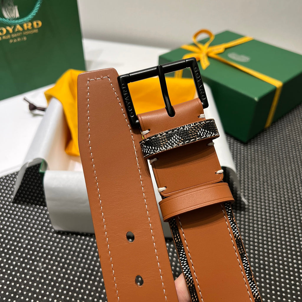Ремінь Goyard з полотна та натуральної шкіри