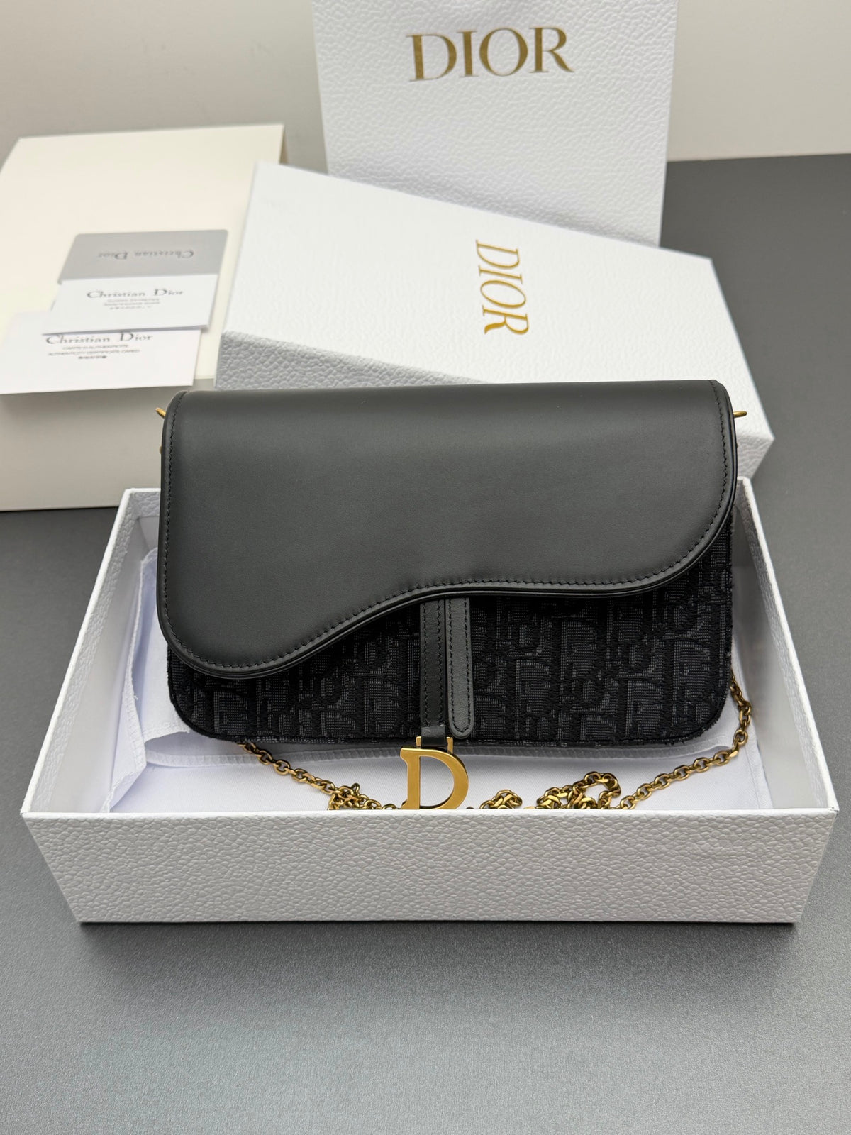 Сумка через плече Dior Saddle з текстилю й натуральної шкіри — фото 1