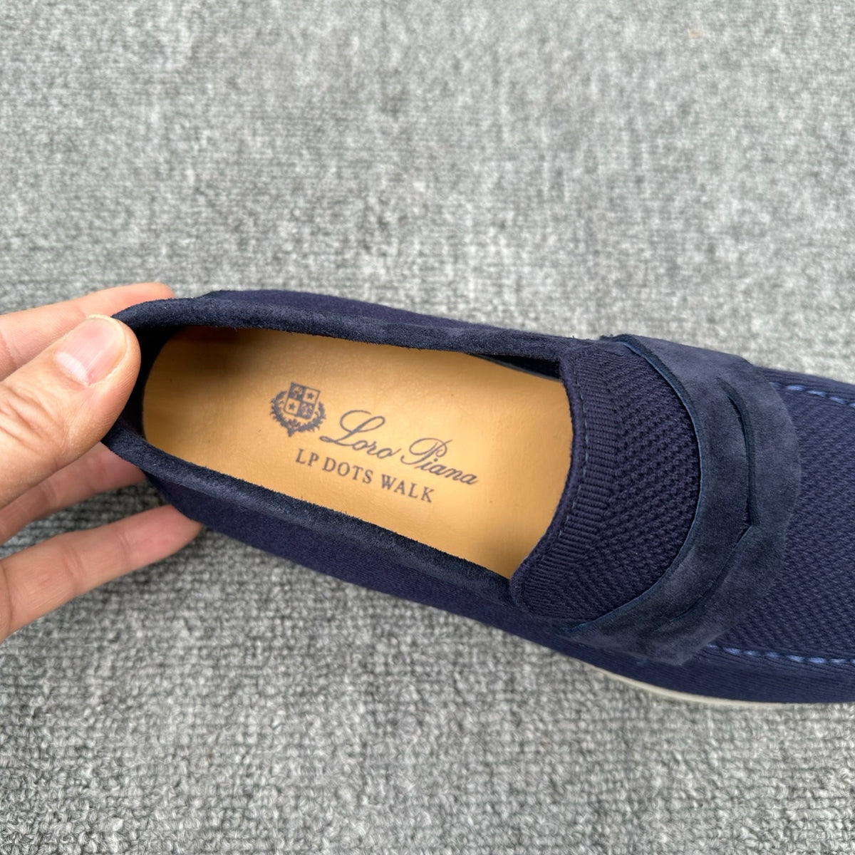 З вовняного трикотажу мокасини Loro Piana