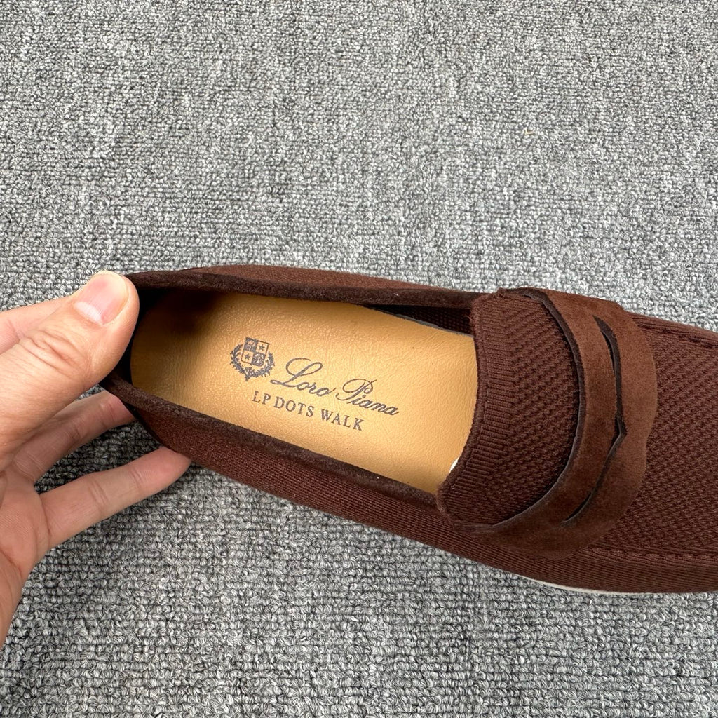 З вовняного трикотажу мокасини Loro Piana