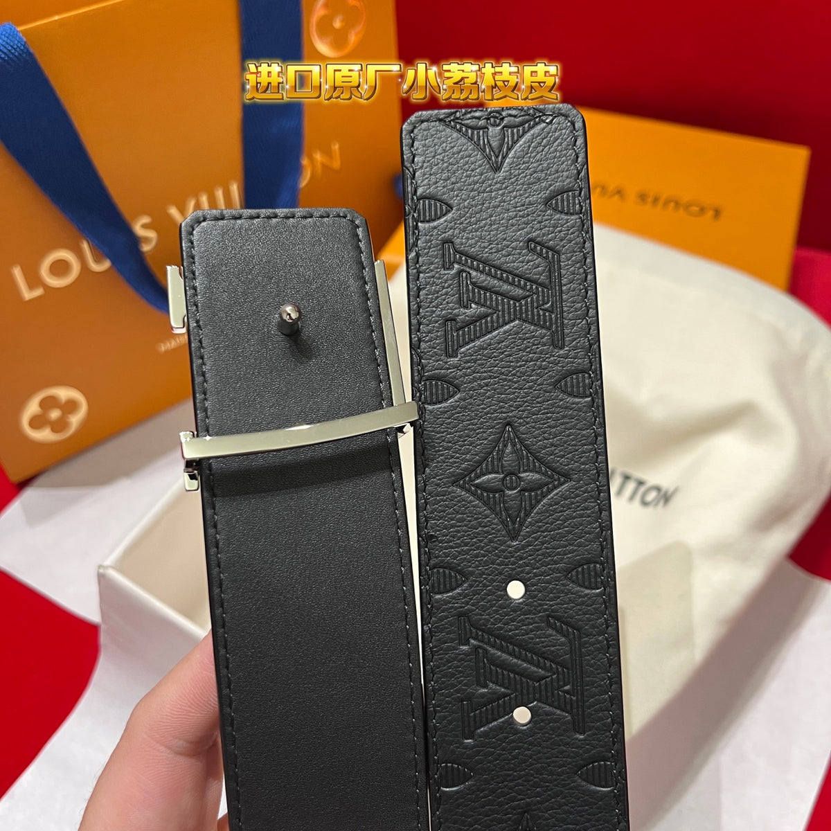 Ремінь Louis Vuitton з натуральної шкіри теляти — фото 5