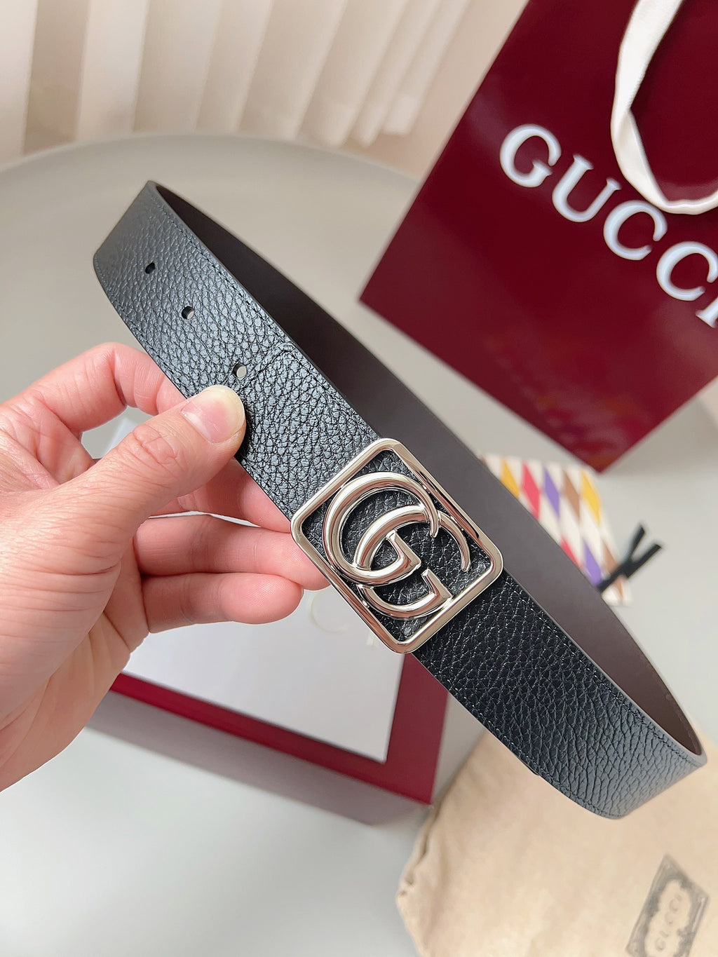 Ремінь Gucci з натуральної шкіри — фото 1