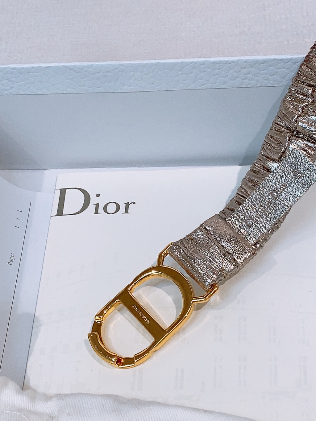 Ремінь Dior з натуральної шкіри ягняти — фото 5
