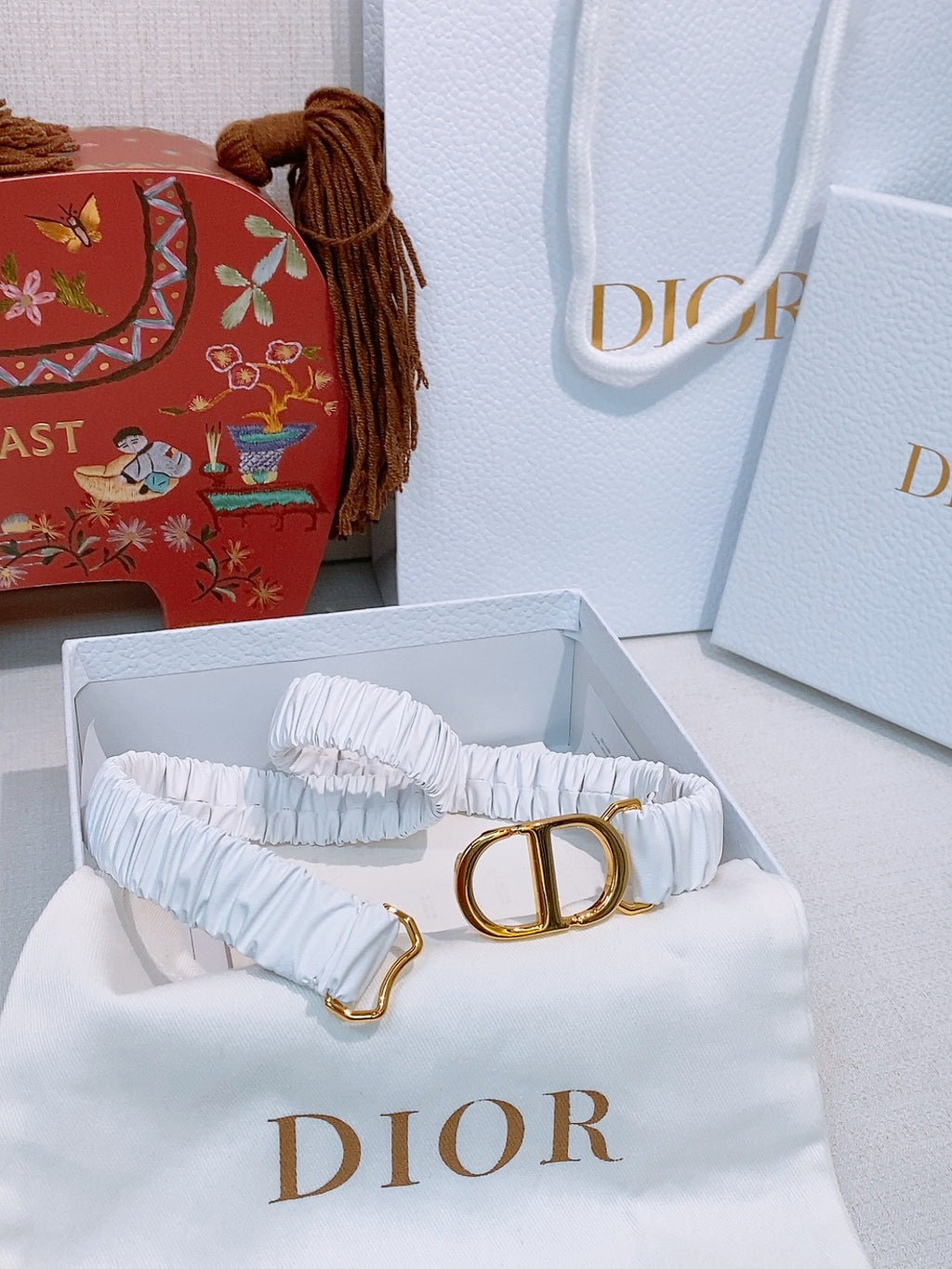 Ремінь Dior з натуральної шкіри ягняти — фото 1