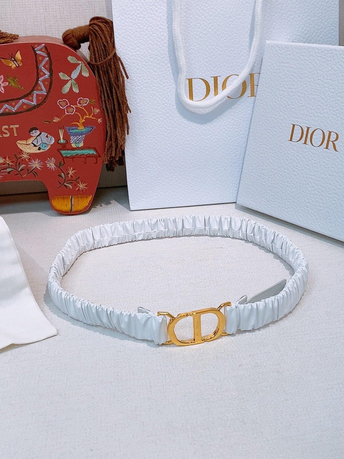 Ремінь Dior з натуральної шкіри ягняти — фото 6