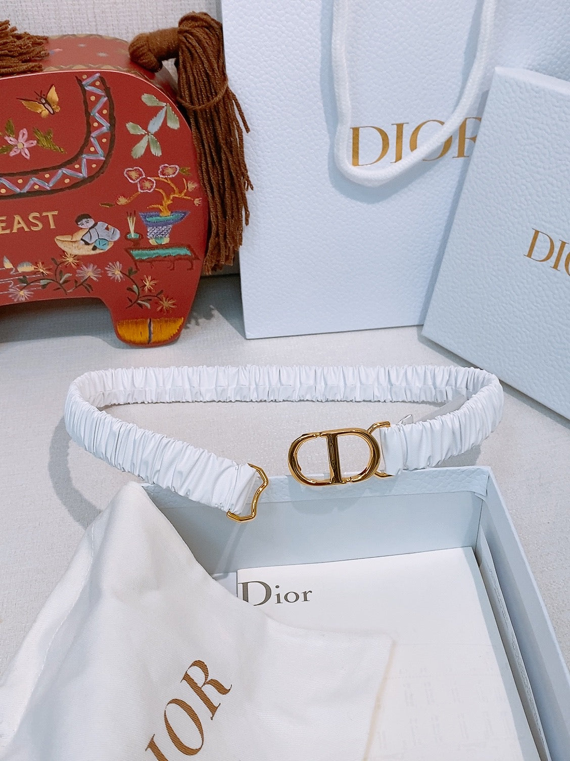 Ремінь Dior з натуральної шкіри ягняти — фото 2