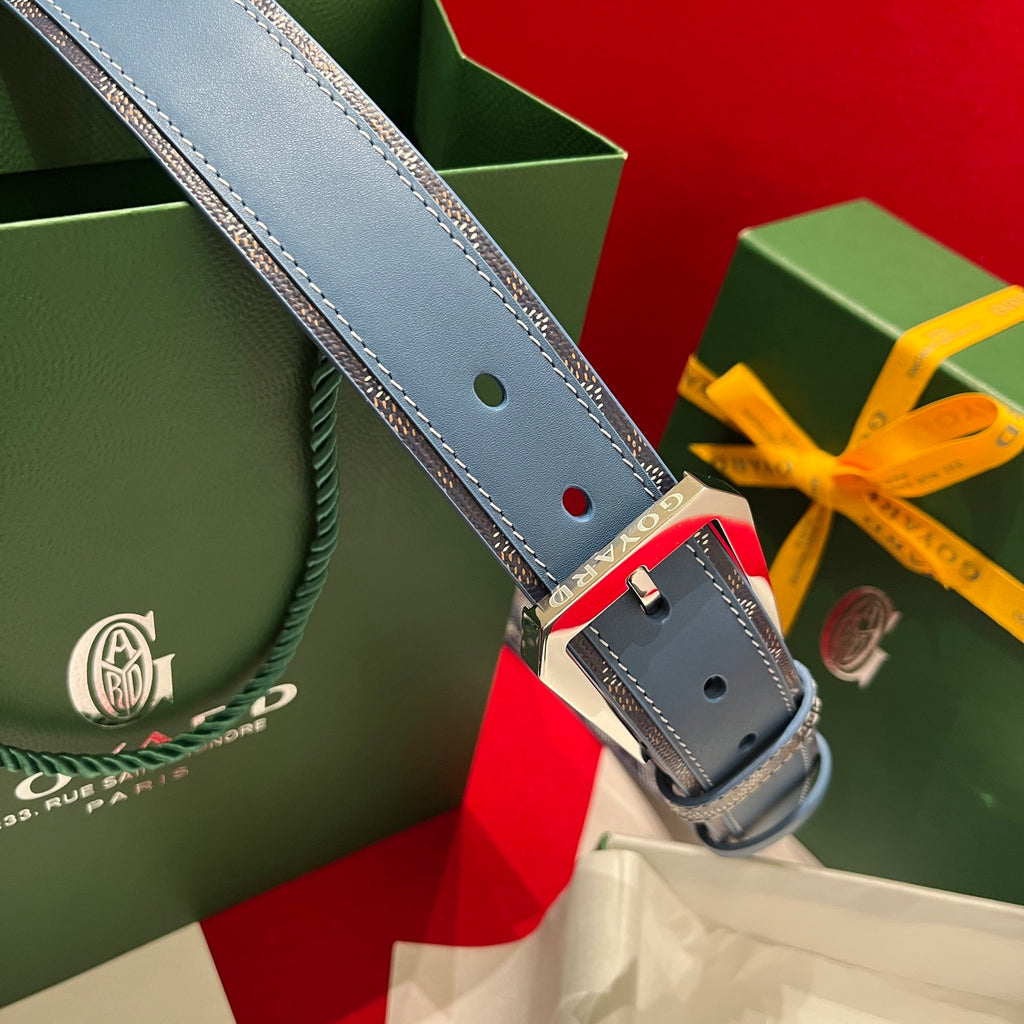 Ремінь Goyard з текстилю й натуральної шкіри — фото 2