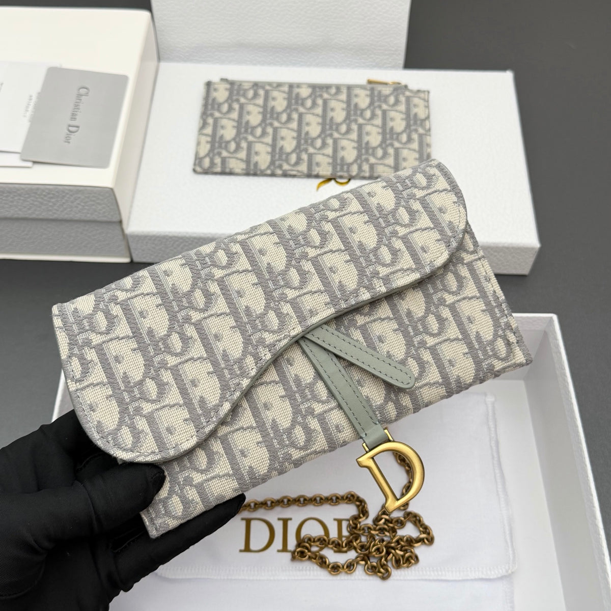 Сумка через плече Dior Saddle з текстилю й натуральної шкіри — фото 4