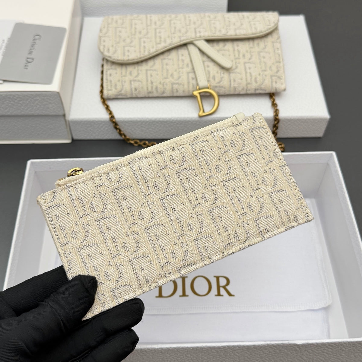 Сумка через плече Dior Saddle з текстилю й натуральної шкіри — фото 8