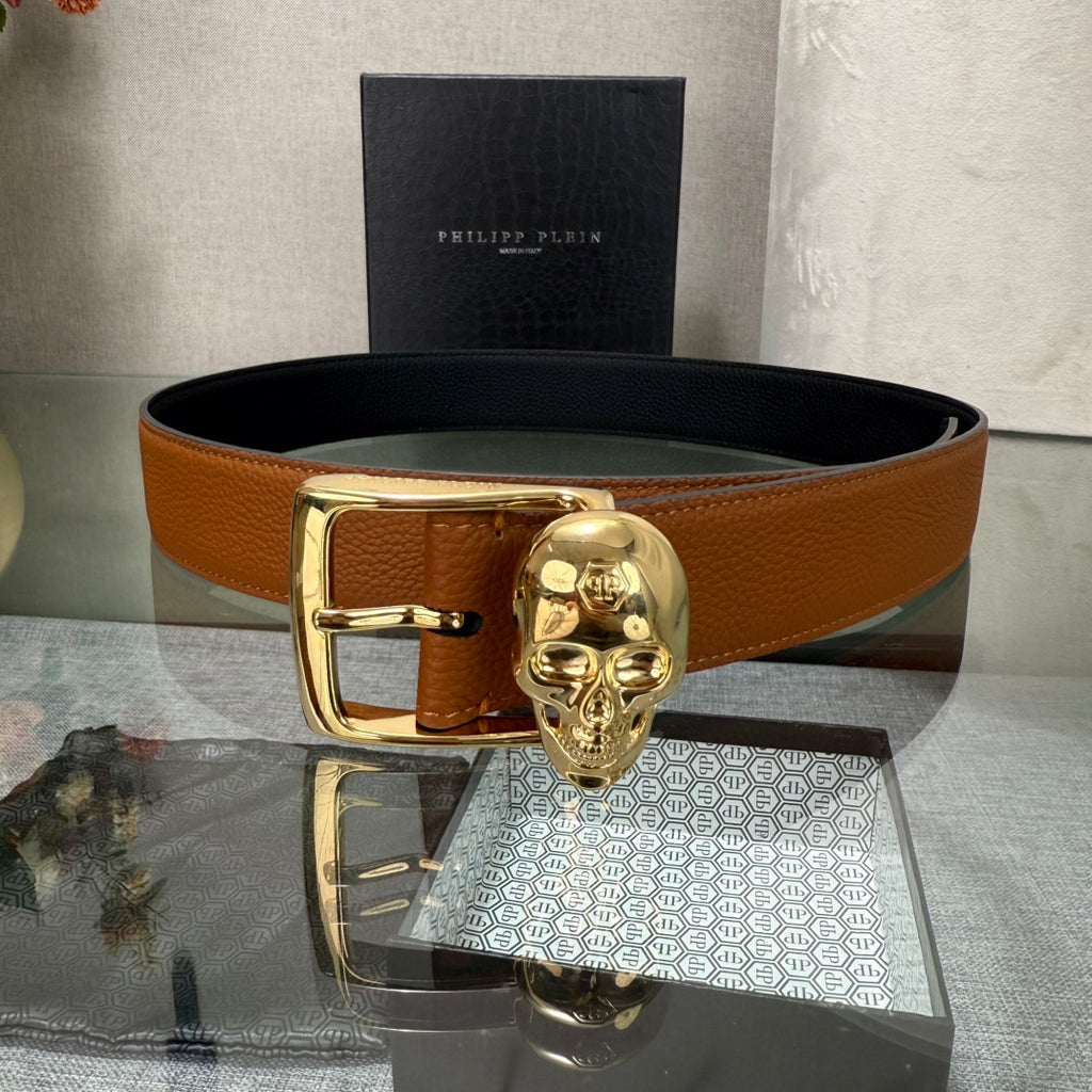 Ремінь Philipp Plein з натуральної шкіри — фото 2