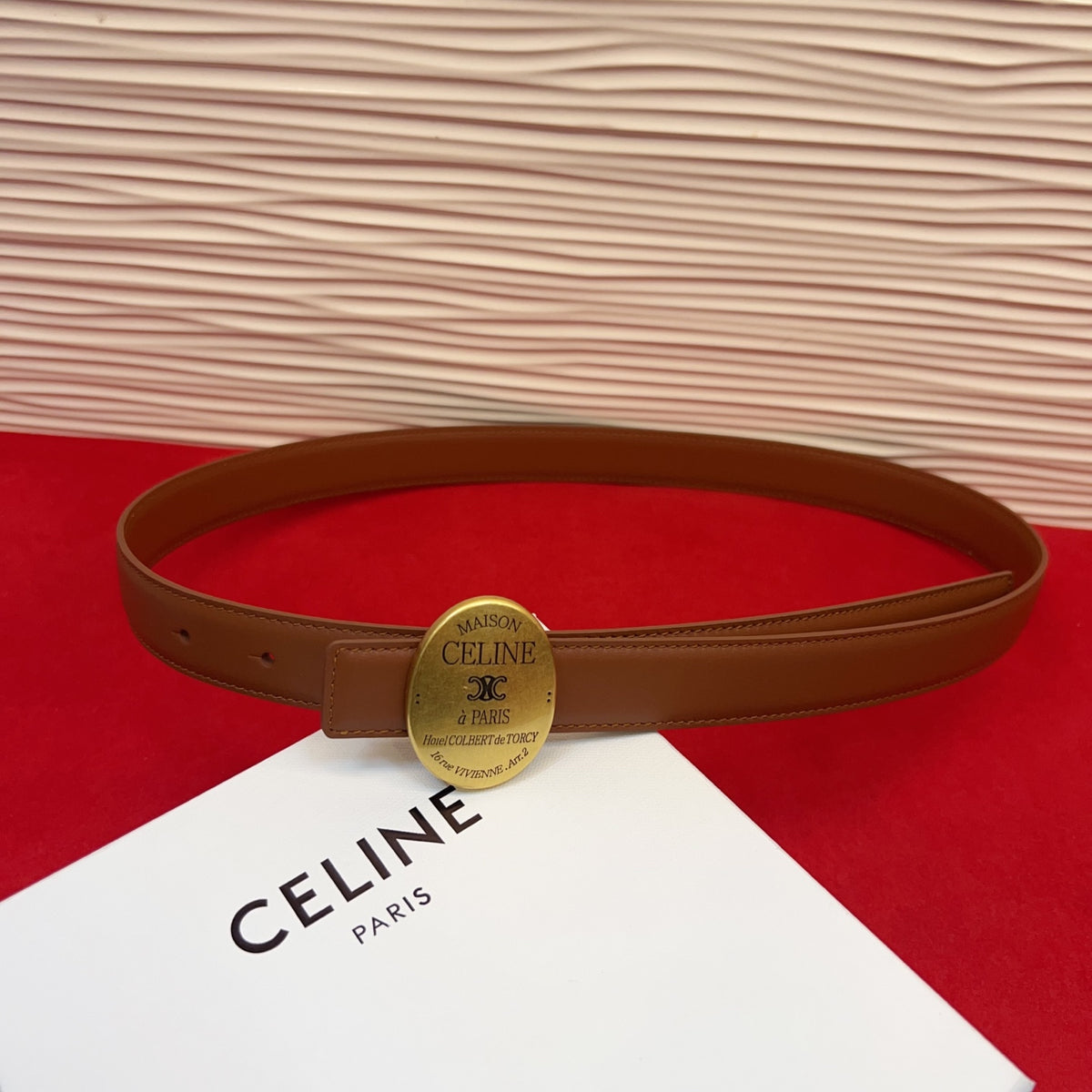 Ремінь Celine з натуральної шкіри теляти — фото 5