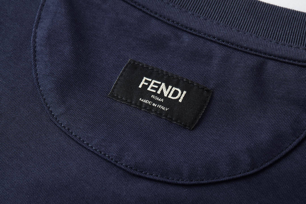 Футболка з бавовни з вишивкою та термопринтом Fendi — фото 5