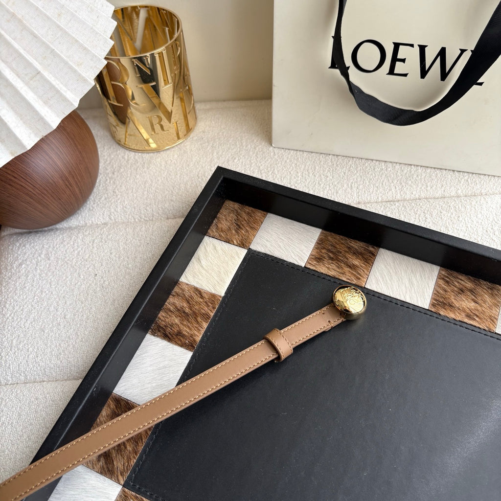 Ремінь Loewe з натуральної телячої шкіри