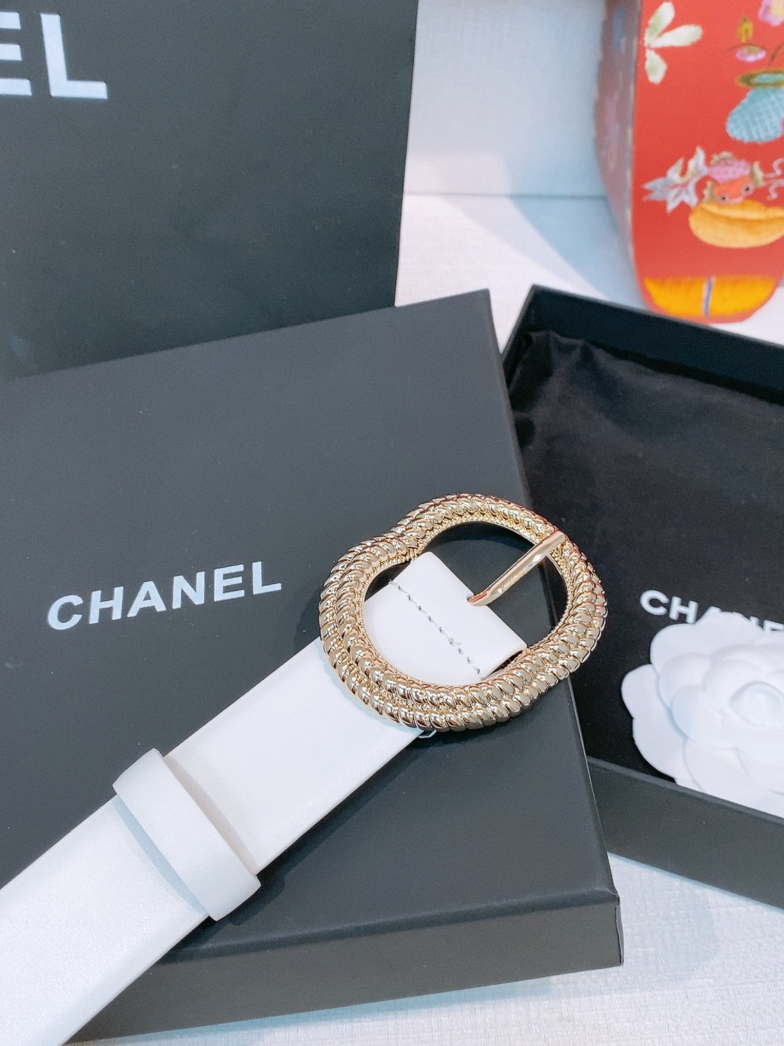 Плетений ремінь Chanel CC з натуральної шкіри теляти — фото 3