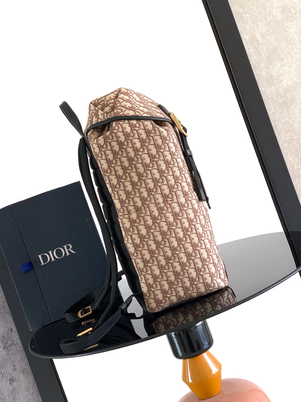 Рюкзак Dior Jett з текстилю, коричневий — фото 2