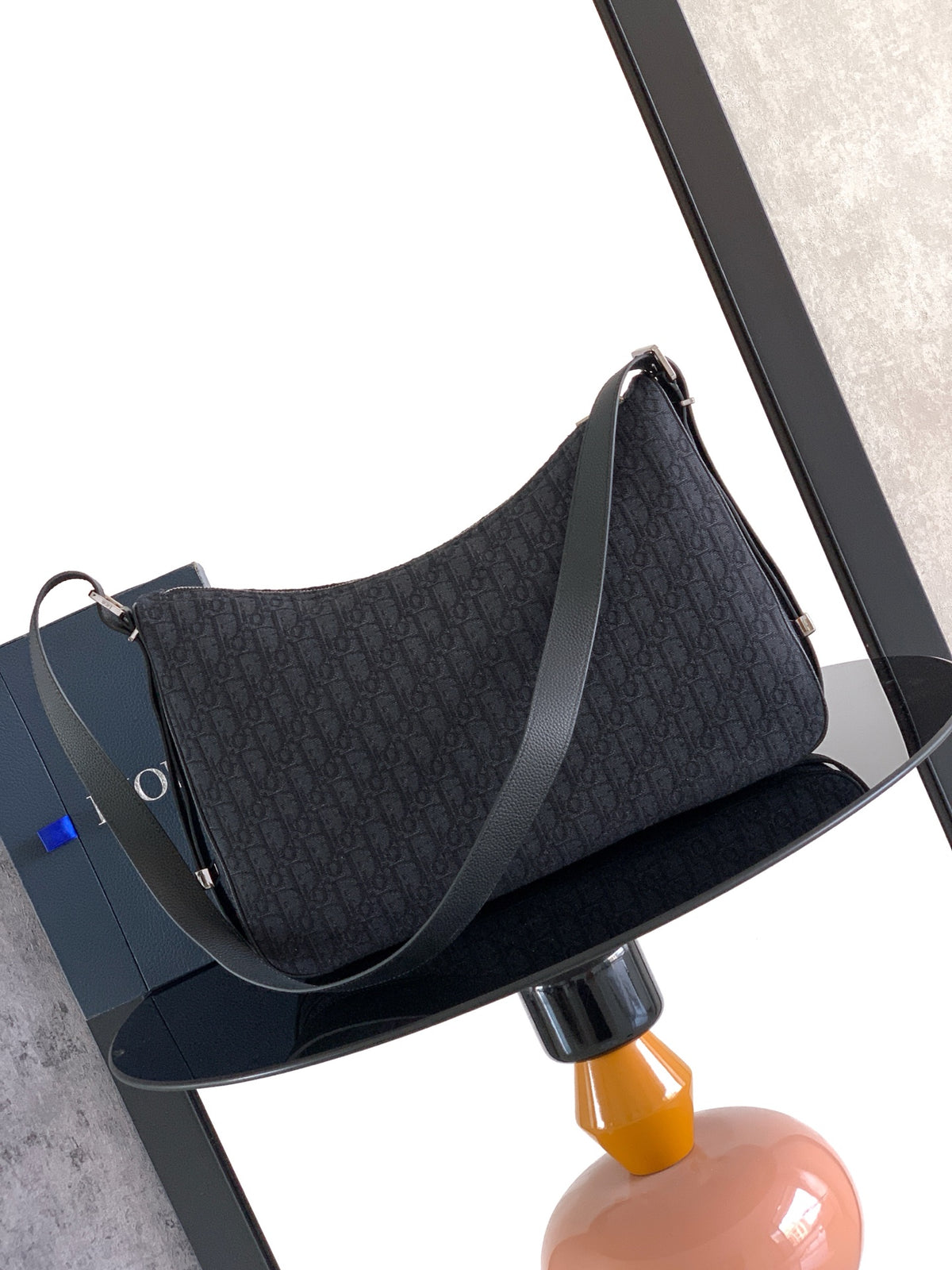 Сумка Dior Slider з текстилю й натуральної шкіри, чорна — фото 3