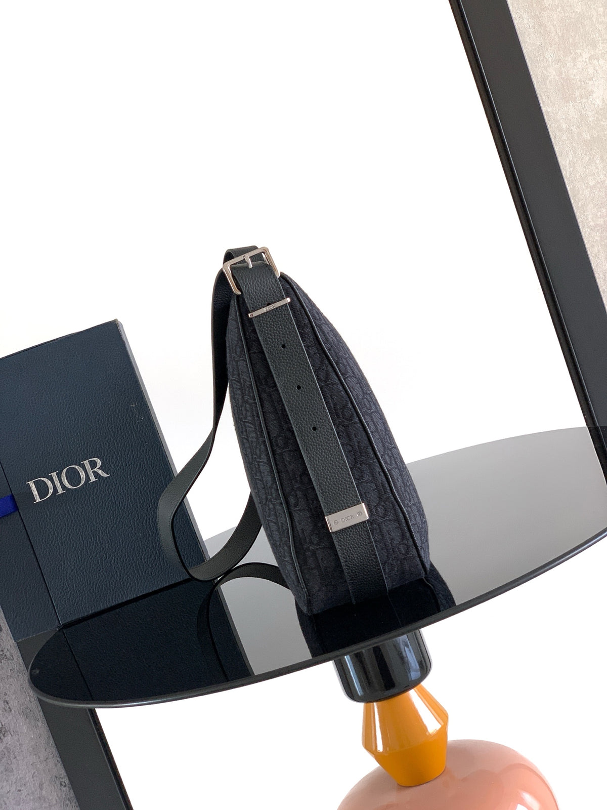 Сумка Dior Slider з текстилю й натуральної шкіри, чорна — фото 2