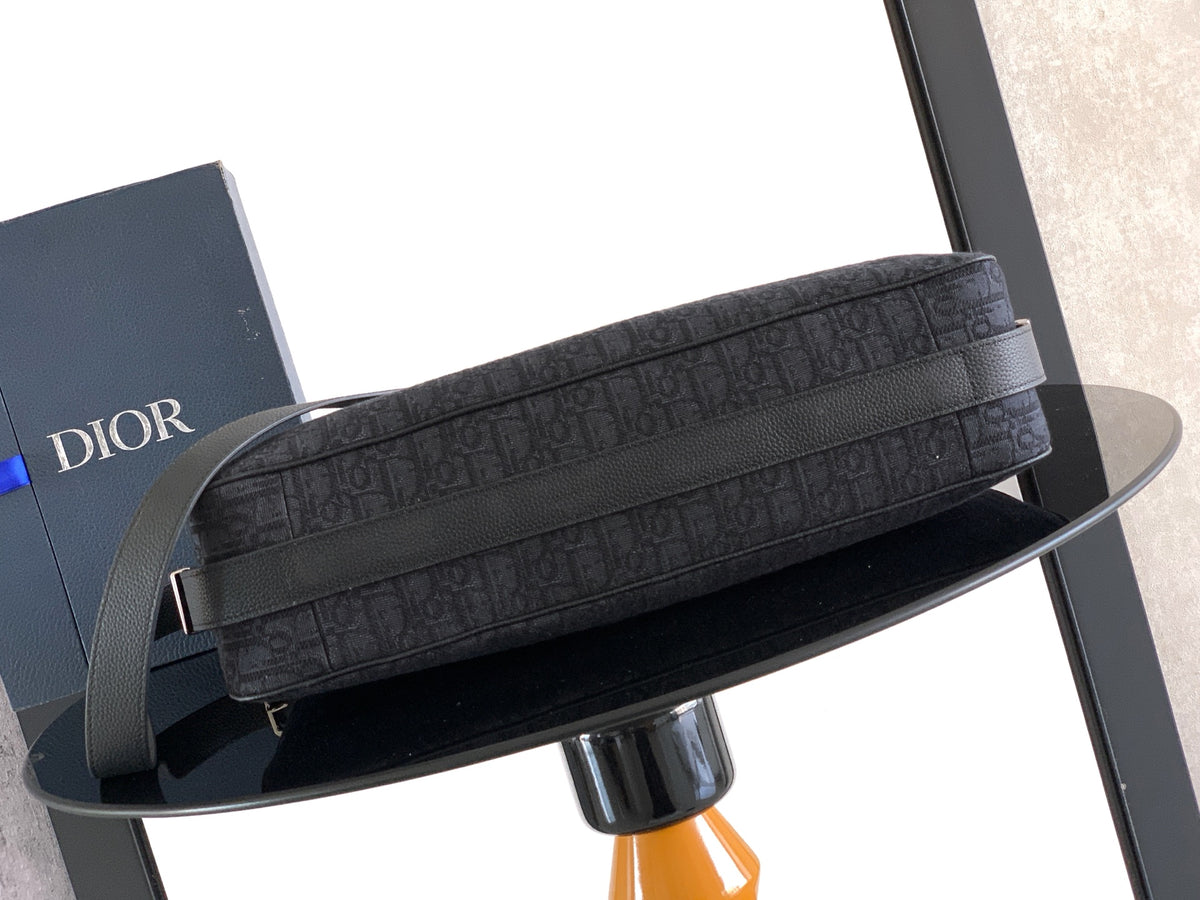 Сумка Dior Slider з текстилю й натуральної шкіри, чорна — фото 4