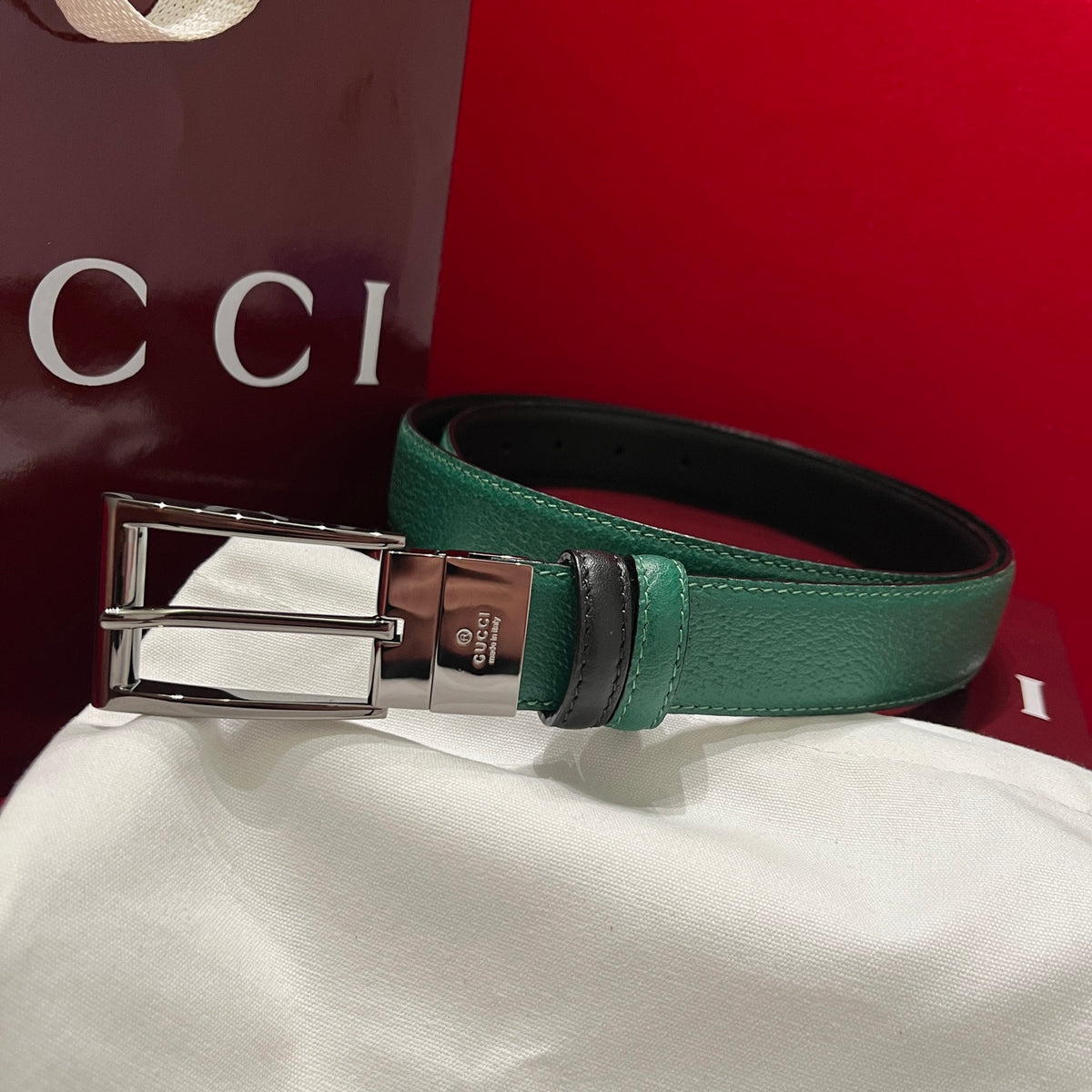 Ремінь Gucci з натуральної свинячої шкіри — фото 5