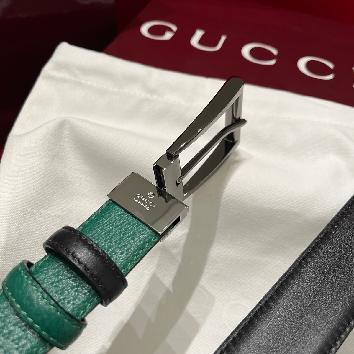 Ремінь Gucci з натуральної свинячої шкіри — фото 4