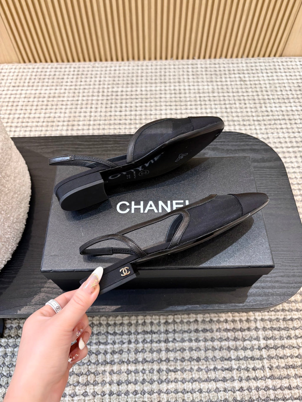 Жіночі зручні шкіряні сандалі Chanel Ballet