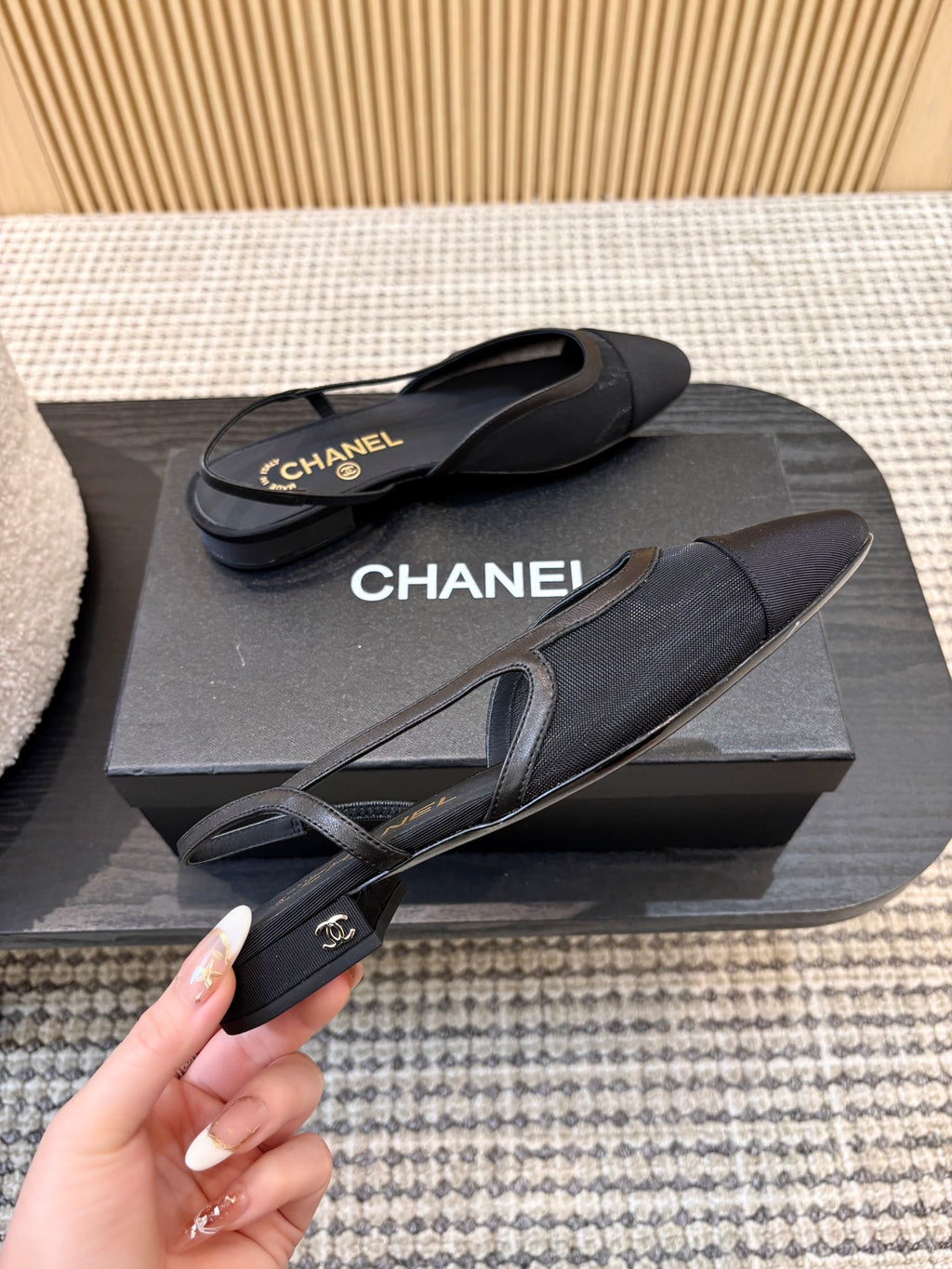 Жіночі зручні шкіряні сандалі Chanel Ballet