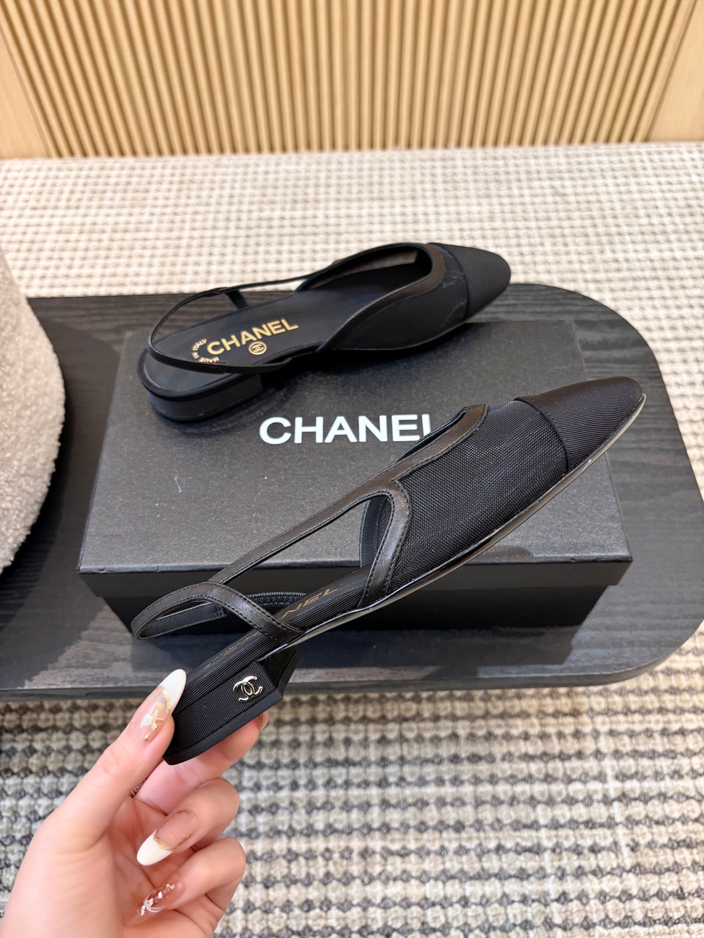Жіночі зручні шкіряні сандалі Chanel Ballet