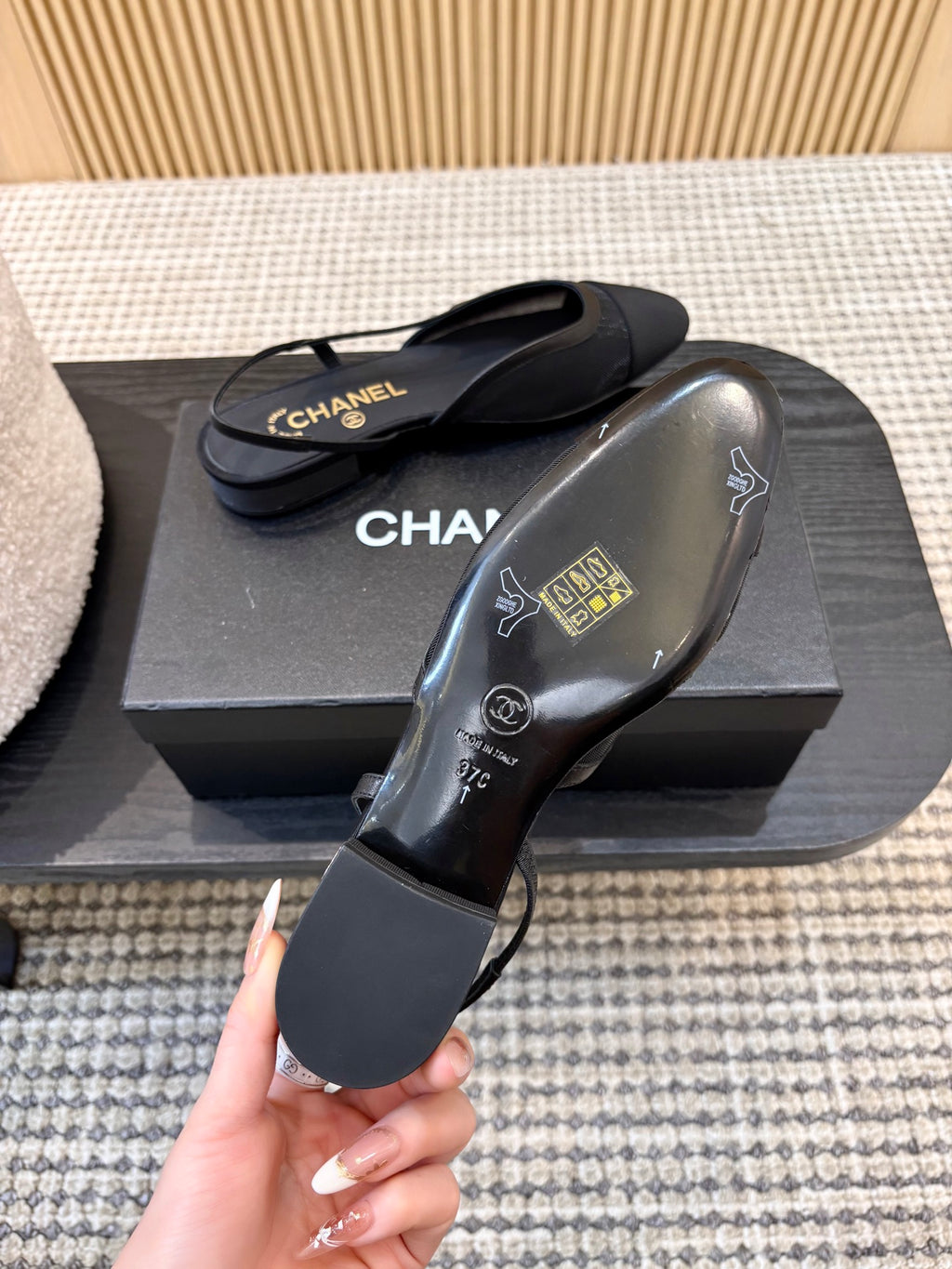 Жіночі зручні шкіряні сандалі Chanel Ballet