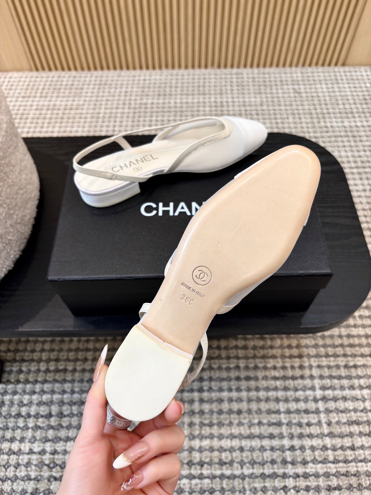 Жіночі зручні шкіряні сандалі Chanel Ballet