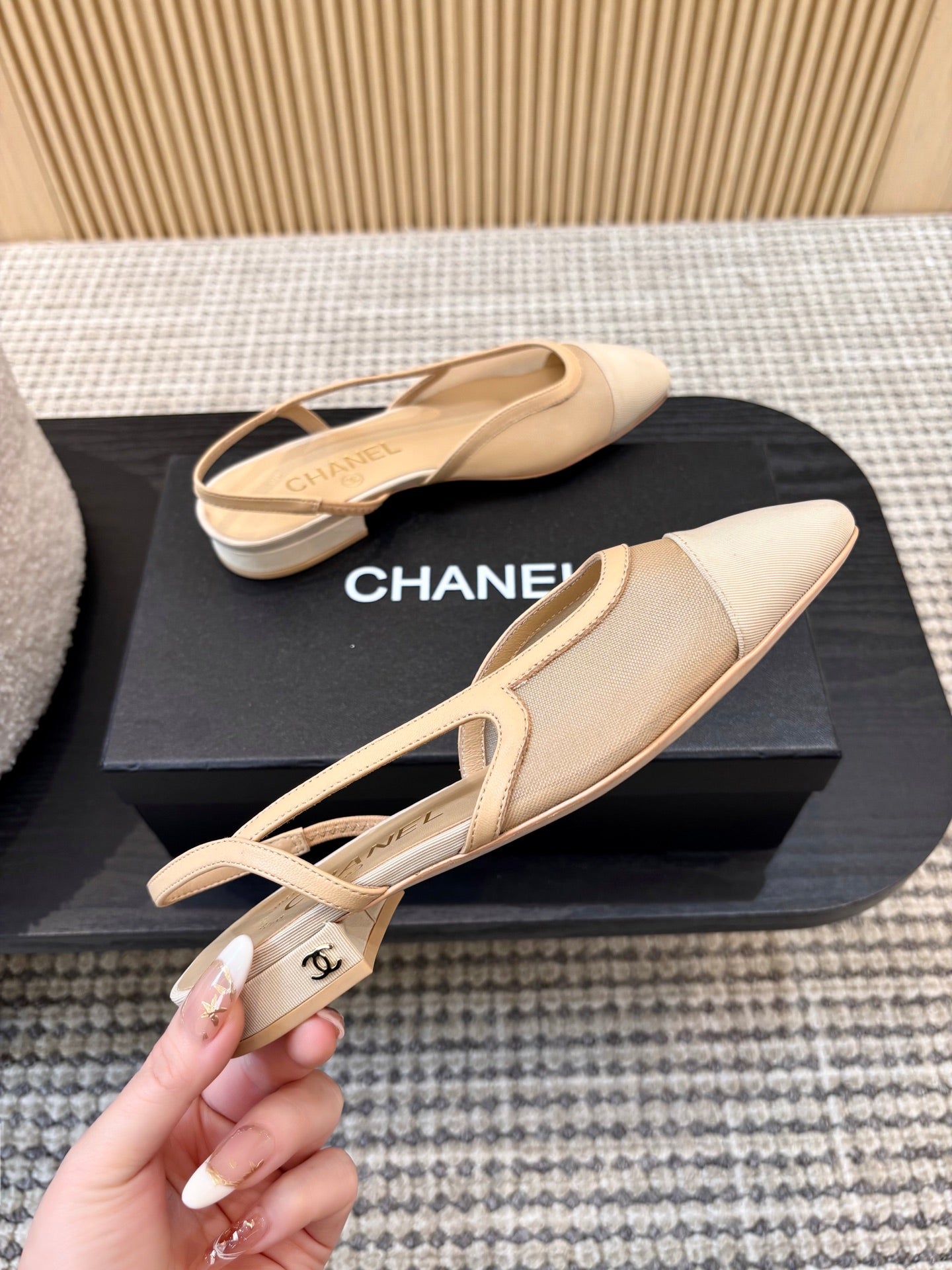 Жіночі зручні шкіряні сандалі Chanel Ballet