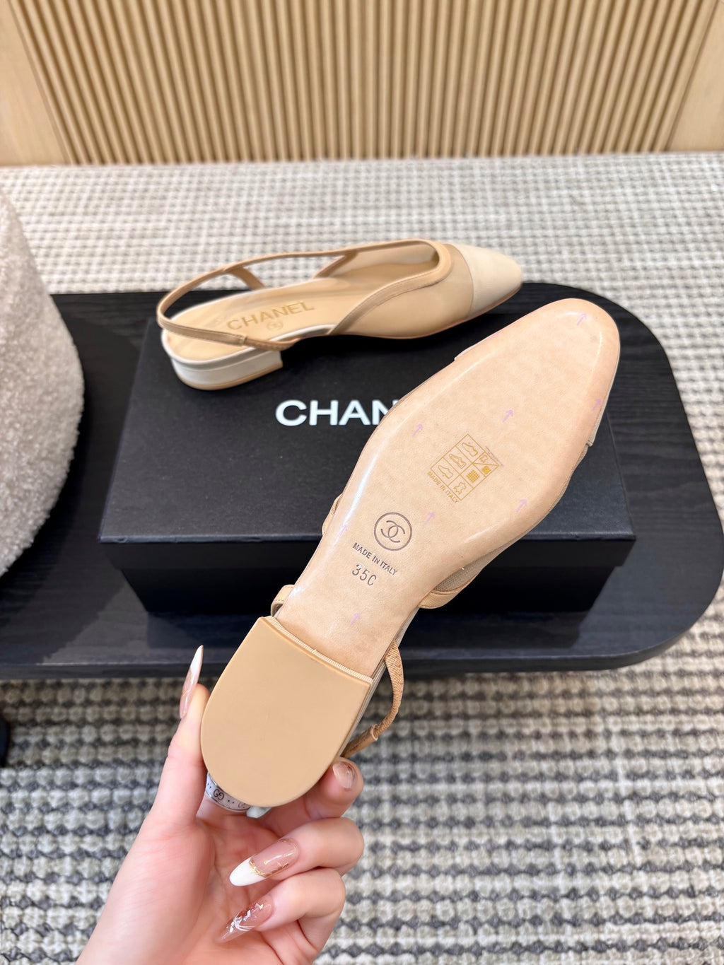 Жіночі зручні шкіряні сандалі Chanel Ballet