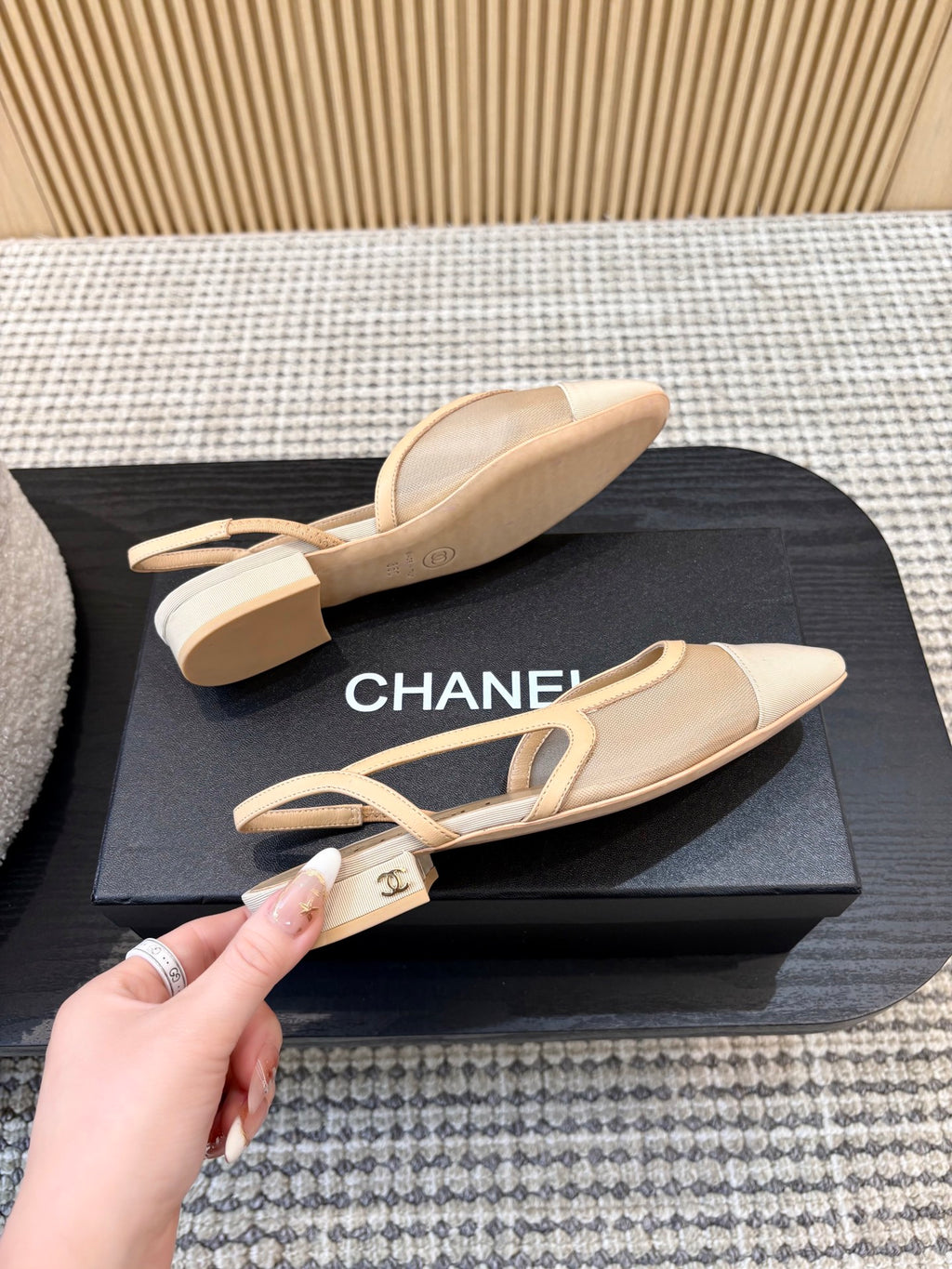 Жіночі зручні шкіряні сандалі Chanel Ballet