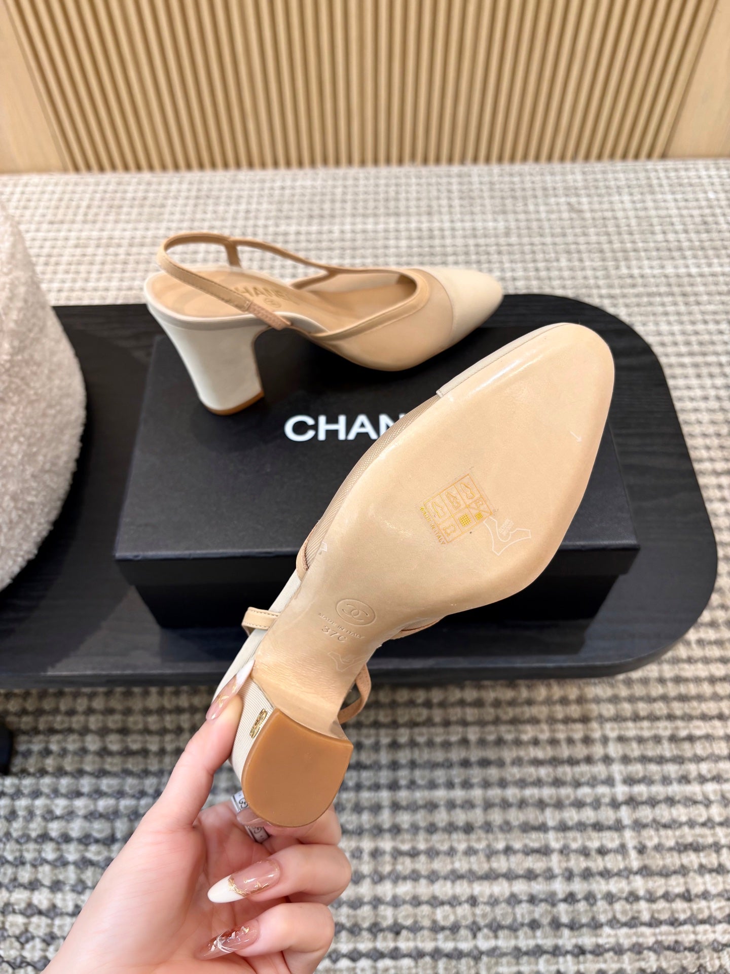 Жіночі зручні шкіряні сандалі Chanel Ballet