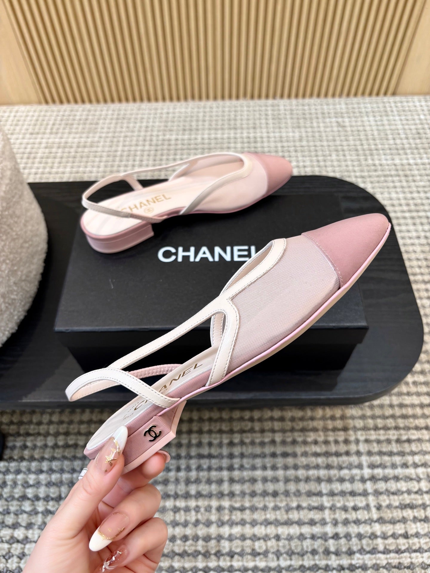 Жіночі зручні шкіряні сандалі Chanel Ballet