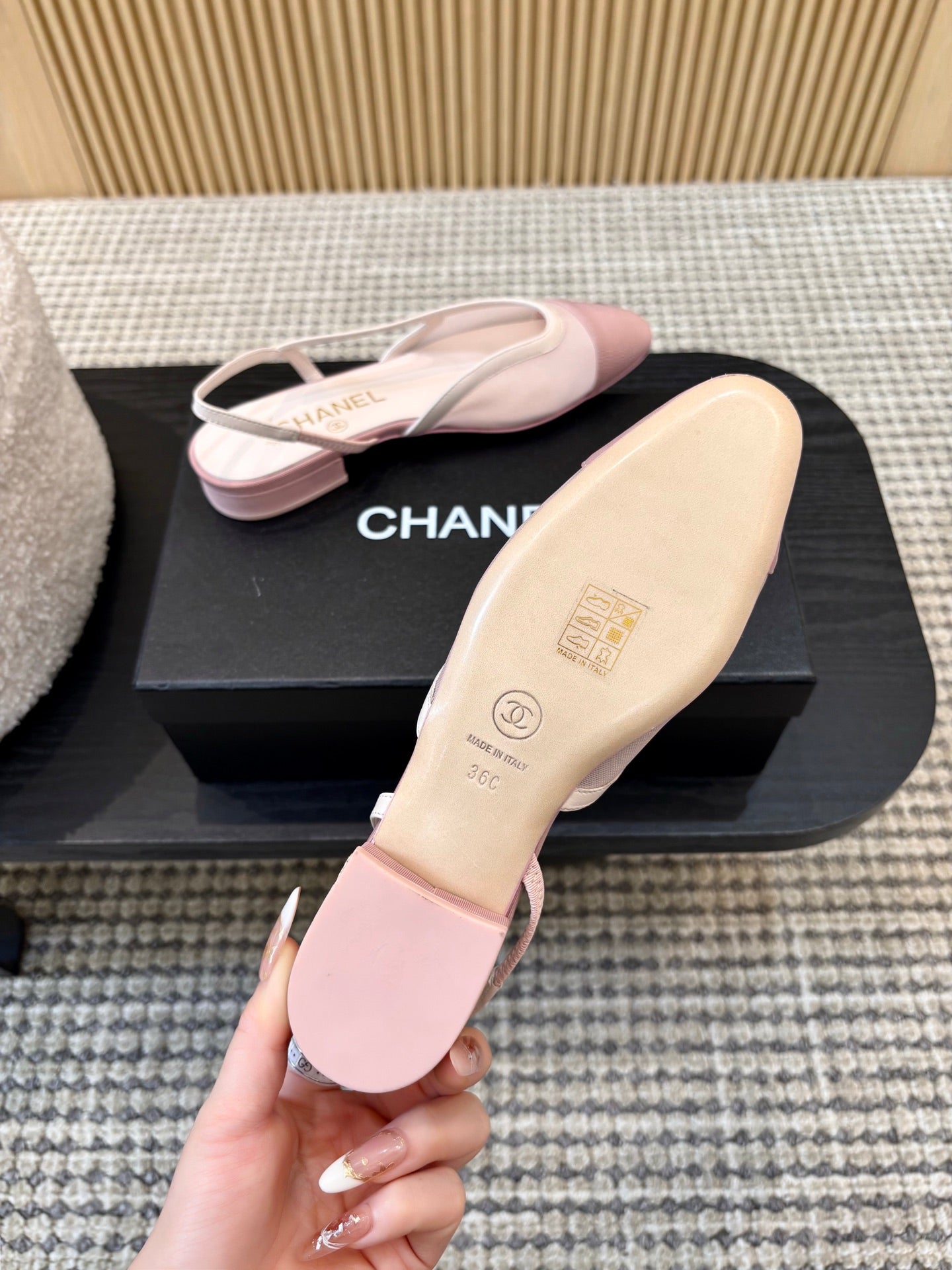Жіночі зручні шкіряні сандалі Chanel Ballet