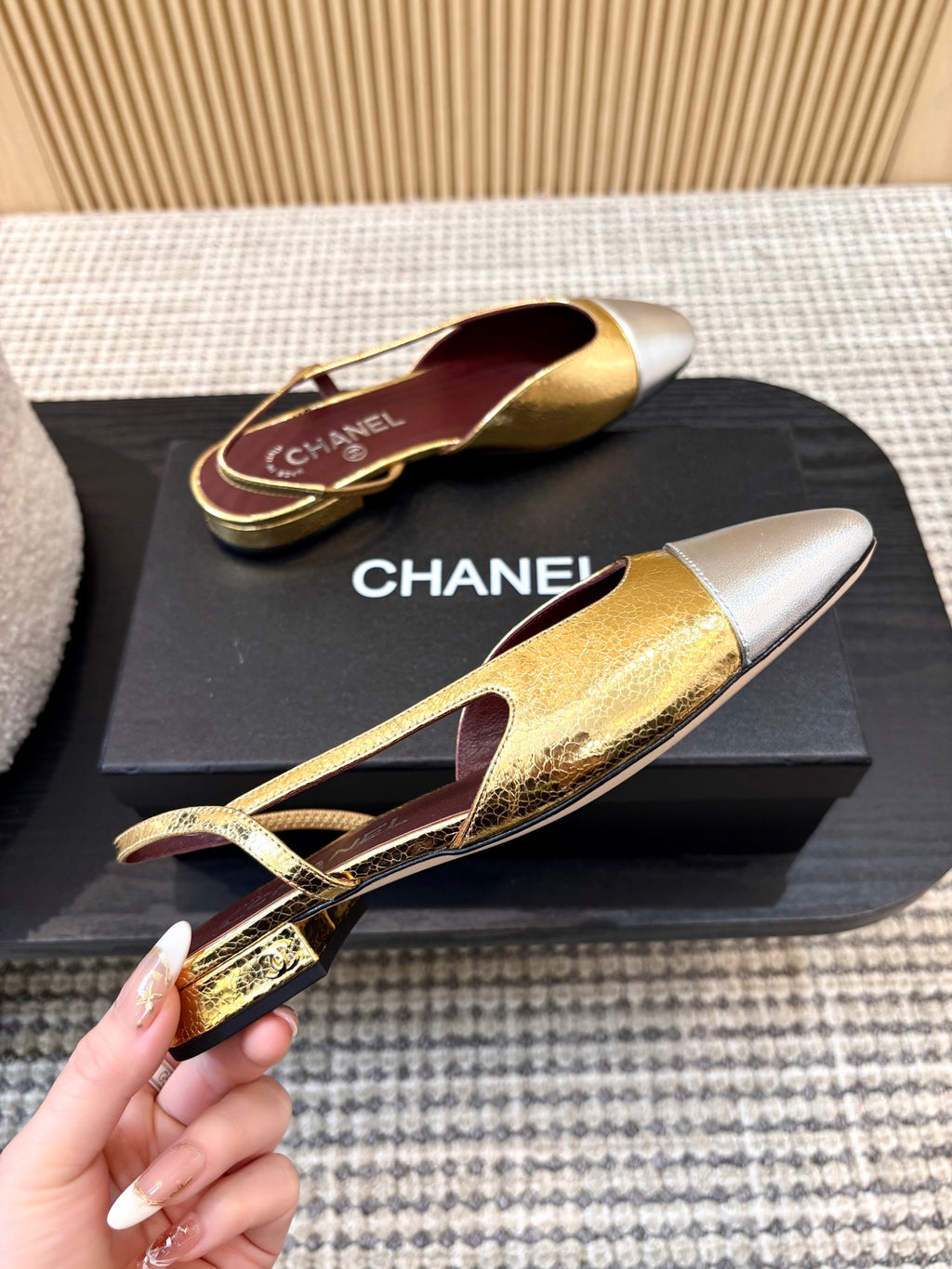 Жіночі зручні шкіряні сандалі Chanel Ballet