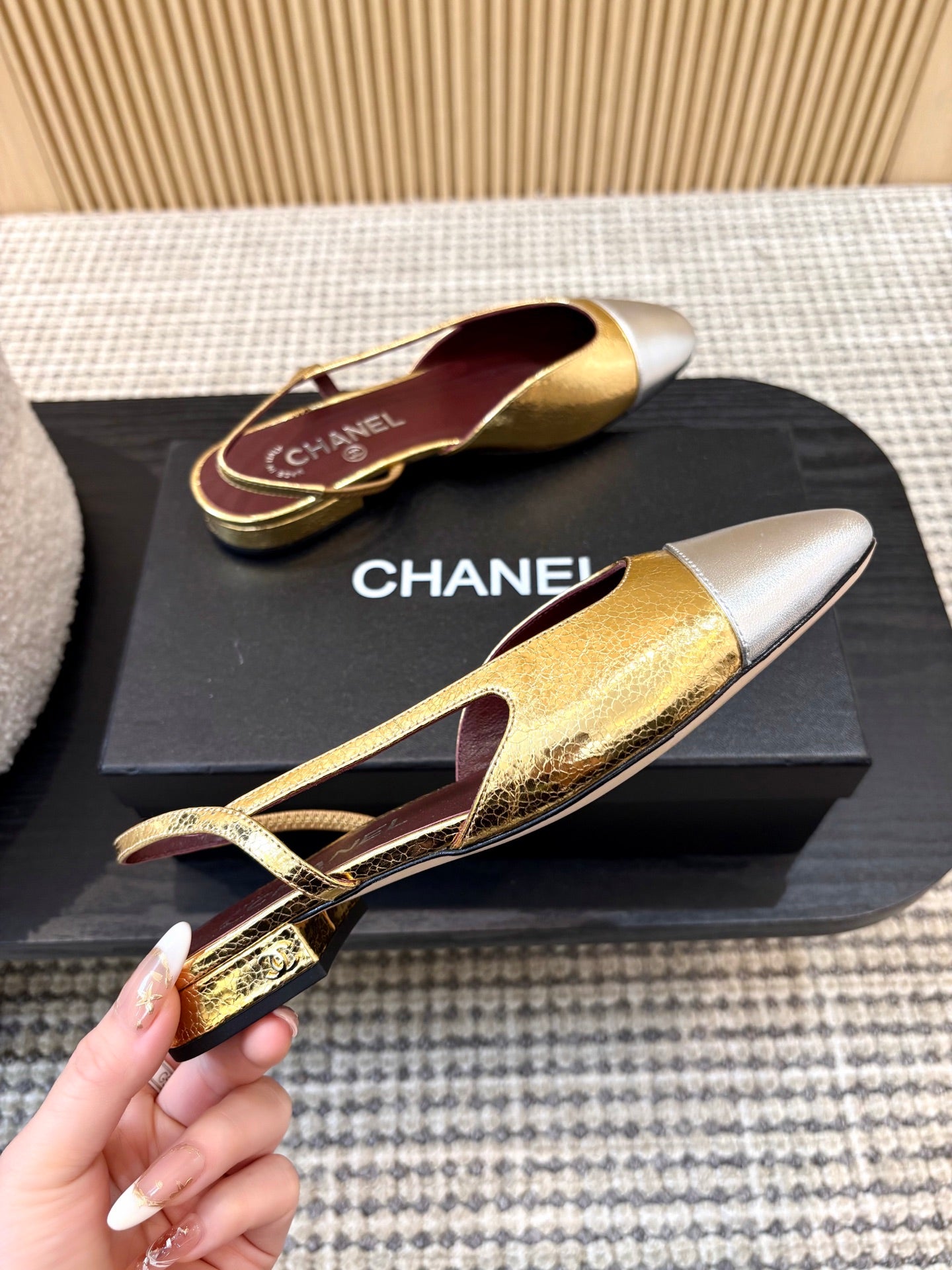 Жіночі зручні шкіряні сандалі Chanel Ballet