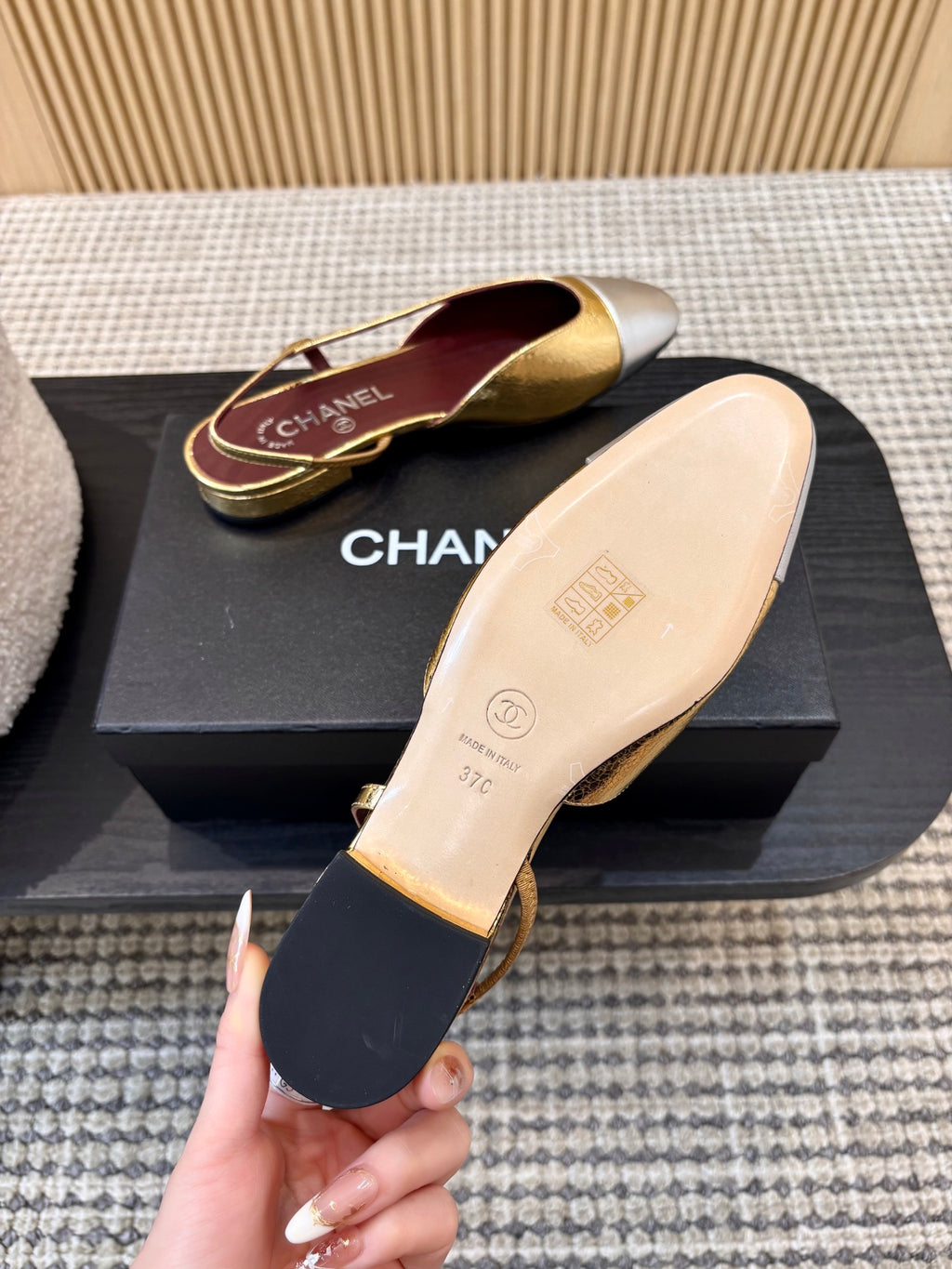 Жіночі зручні шкіряні сандалі Chanel Ballet