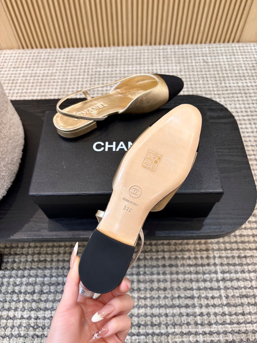 Жіночі зручні шкіряні сандалі Chanel Ballet
