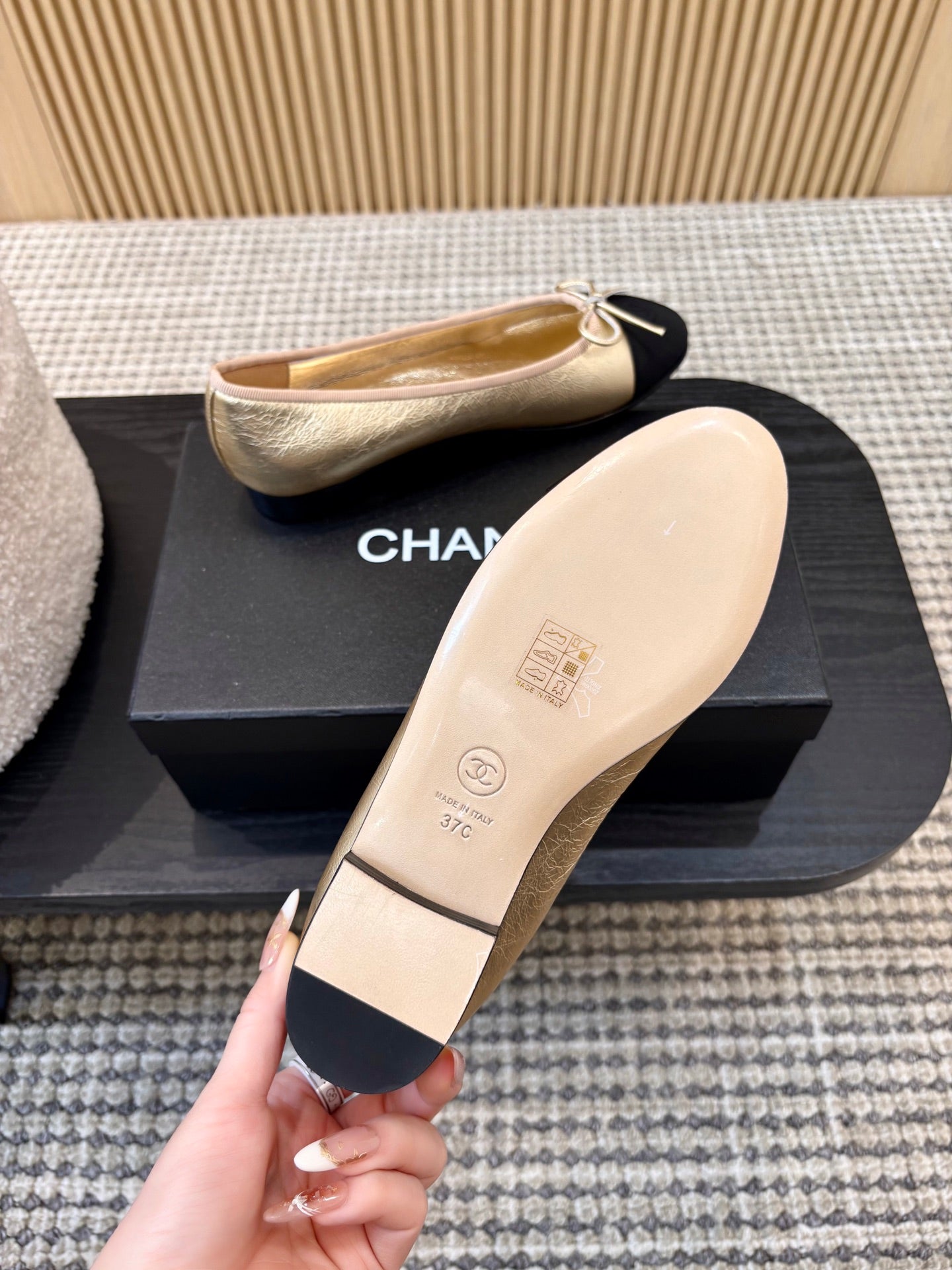 Жіночі зручні шкіряні сандалі Chanel Ballet